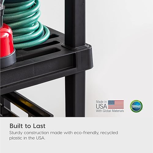 Miniatura 8 de IRIS USA Estantería de 4 niveles altura fija de 48 pulgadas organizador de almacenamiento mediano para el hogar garaje sótano cobertizo y lavandería