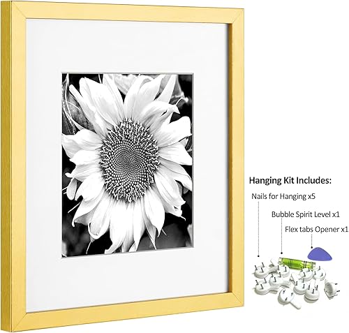 Vista 62 de Yaetm Portarretratos de 12 x 12 pulgadas con paspartú para fotos de 8 x 8 pulgadas, juego de 9 marcos cuadrados de 12 x 12 pulgadas, marco blanco