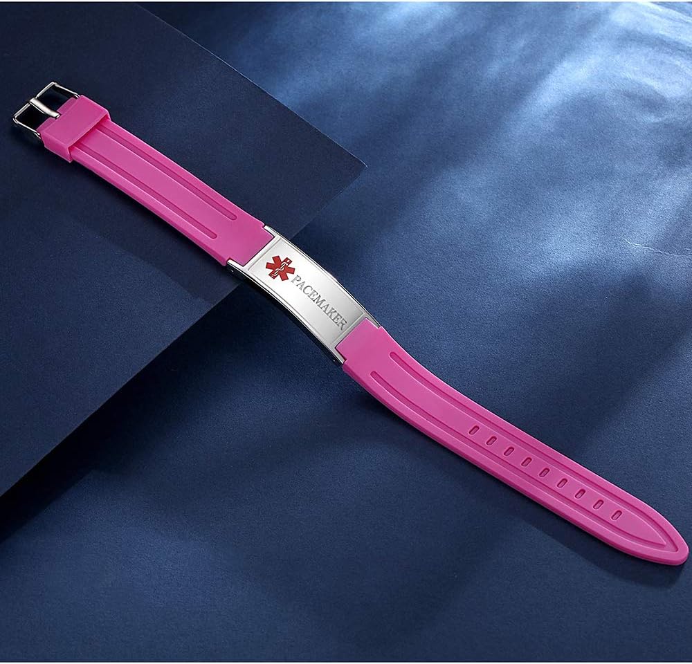 LinnaLove Sports Medical Alert Bracelets for Men & Women Silicone ID Band Suitable for Summer