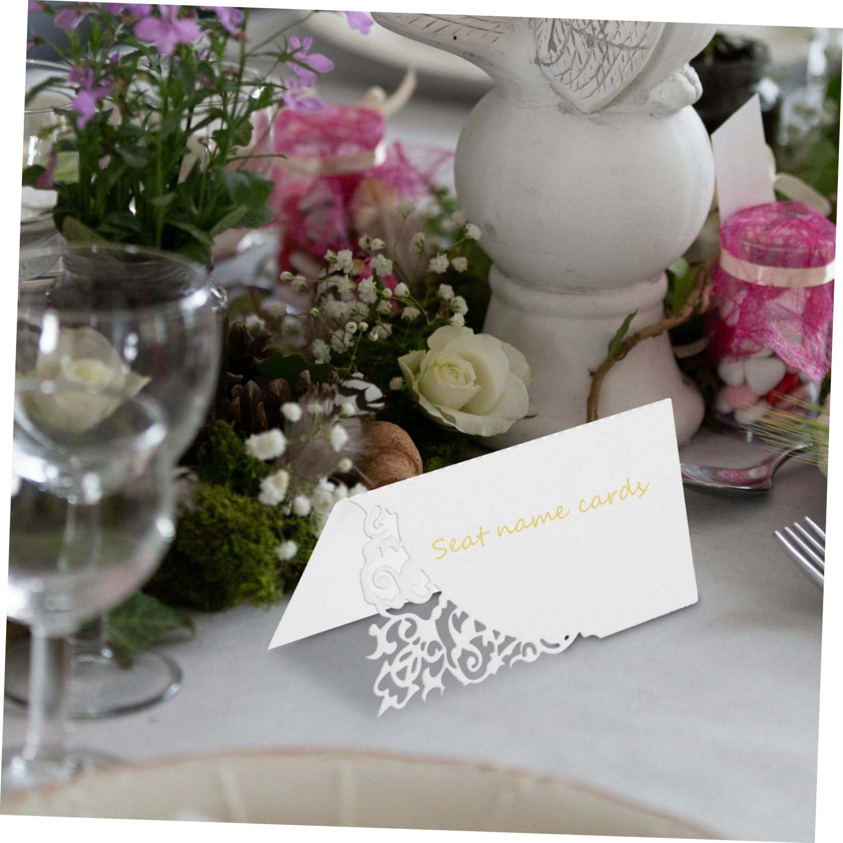 SEWACC 300stücke Tischkarten Für Hochzeiten Kreative Platzkarten Mit Filigranem Design Für Elegante Feiern Und Veranstaltungen Geeignet Für Restaurants Cafés Und Feste