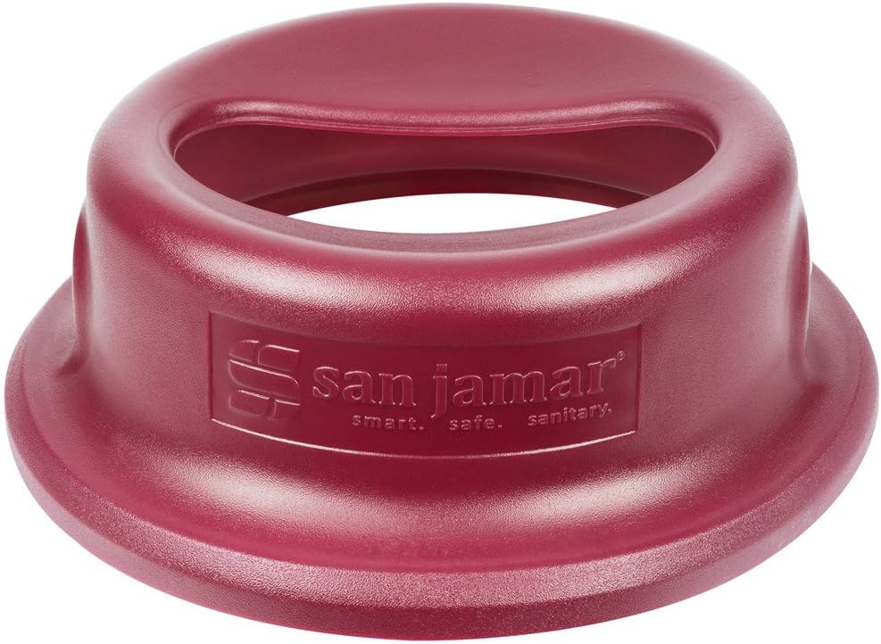San Jamar KA4400 KatchAll Magnetic Flatware Retriever/Trap for 44 gal Round Trash Cans, Plastic, Burgundy
