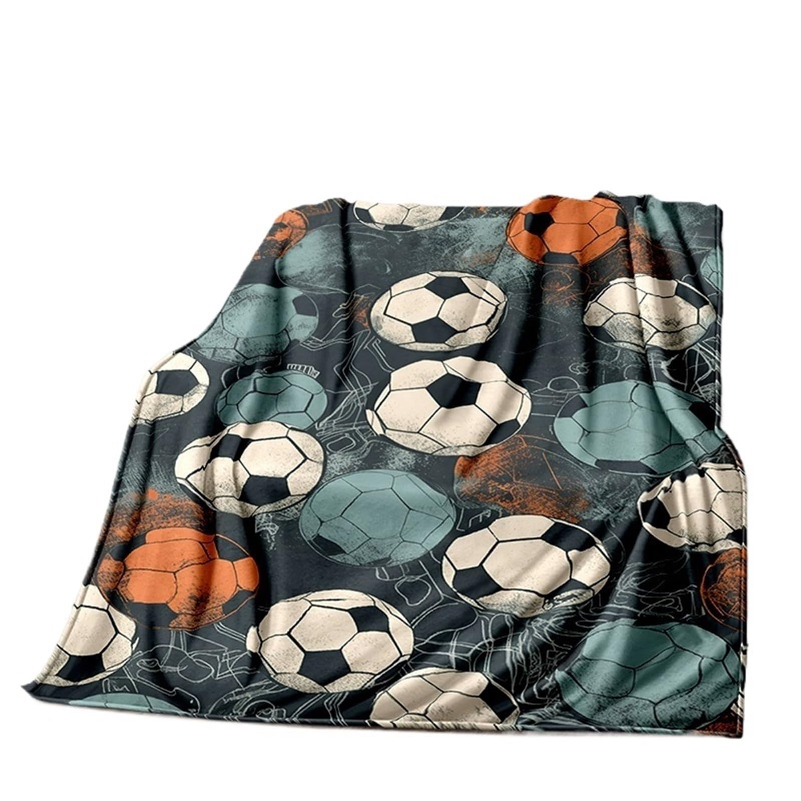 WSQHAO Football Field Soccer Sport Soft Blanket, Throw For Home Bedroom Bed Sofa Travel for Bed Couch(Color6)