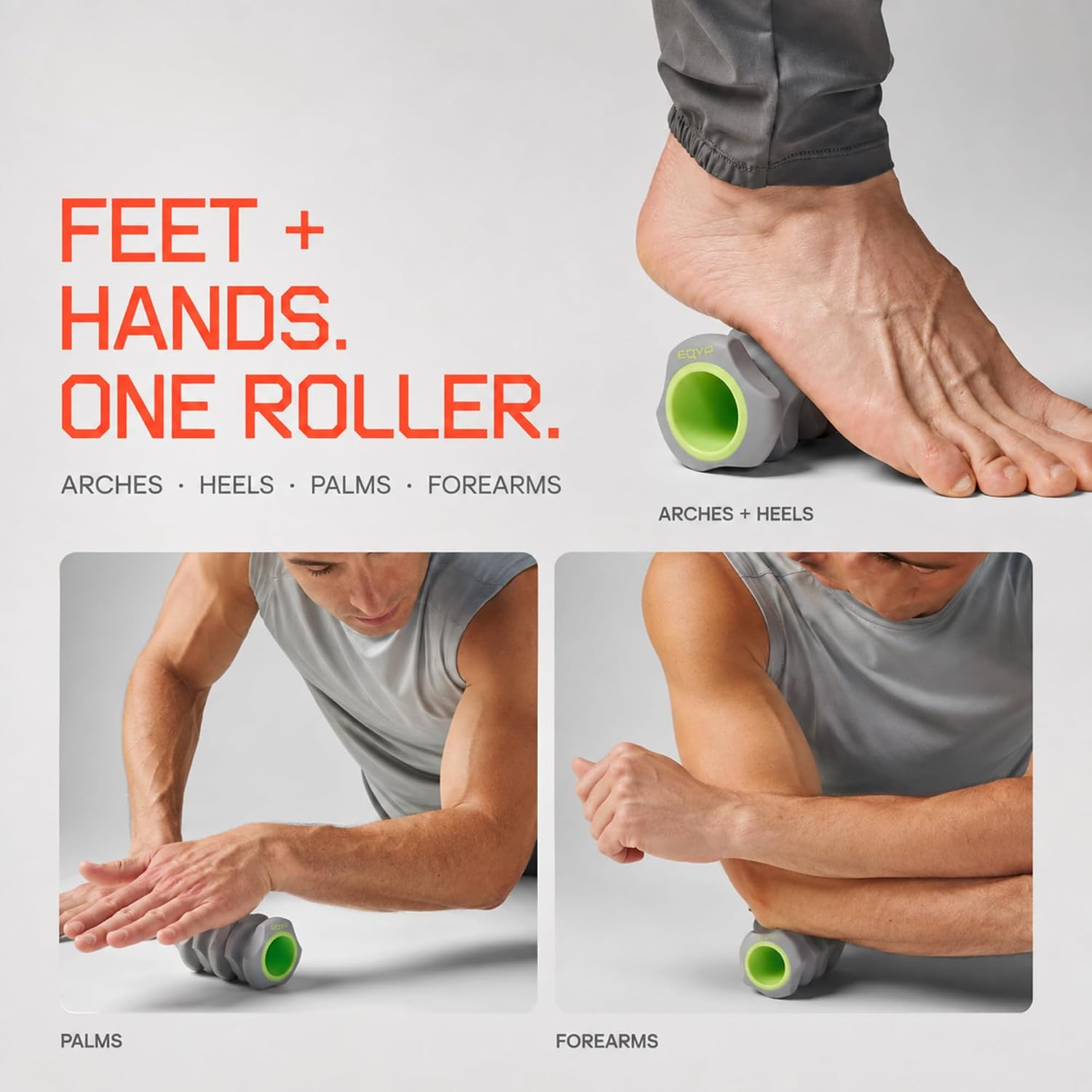 EQYP Foot Roller Massager for Arch Massage Plantar Fasciitis, Hand and More