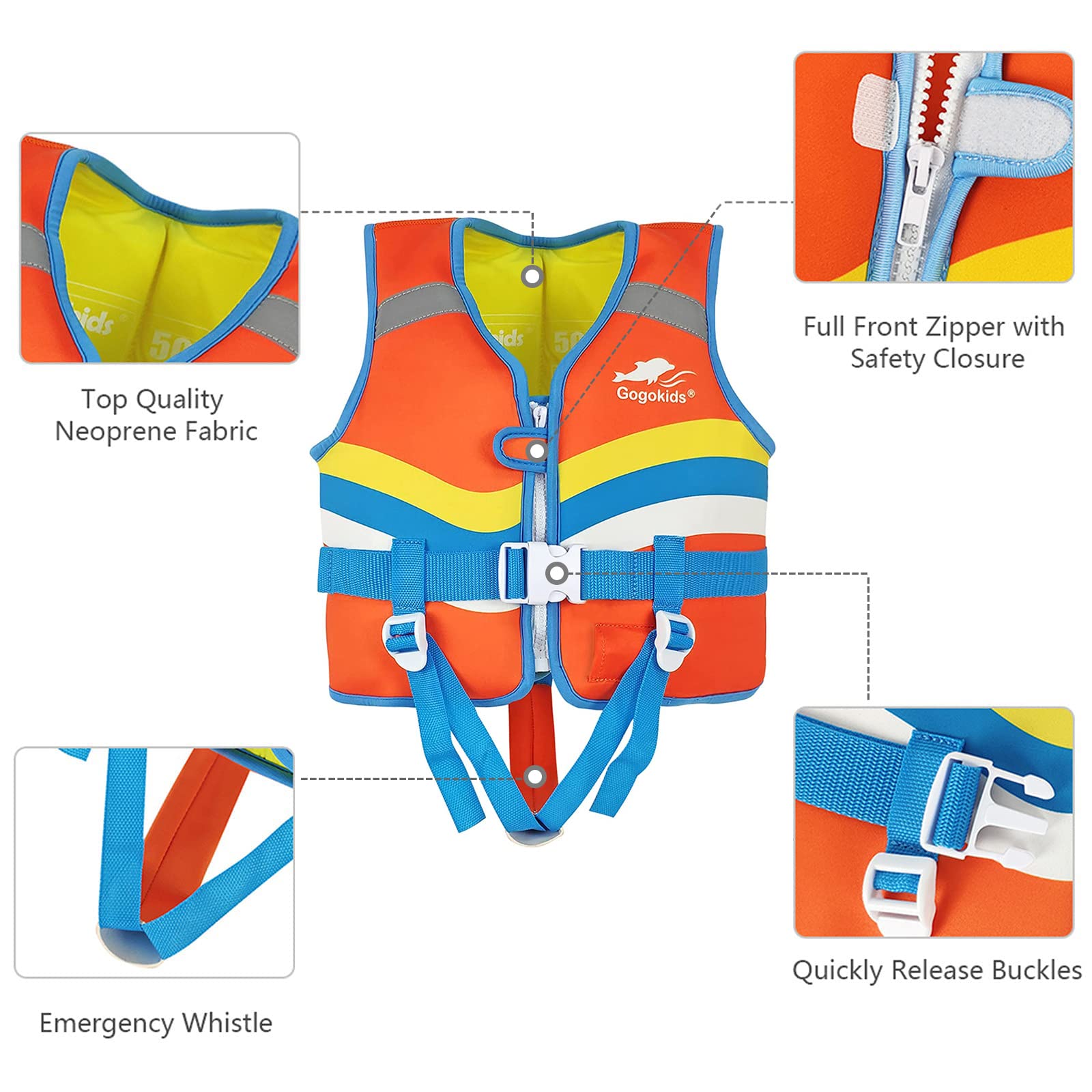 Kids Life Jackets Swim Vest - Toddler Life Vest Learn to Swim
