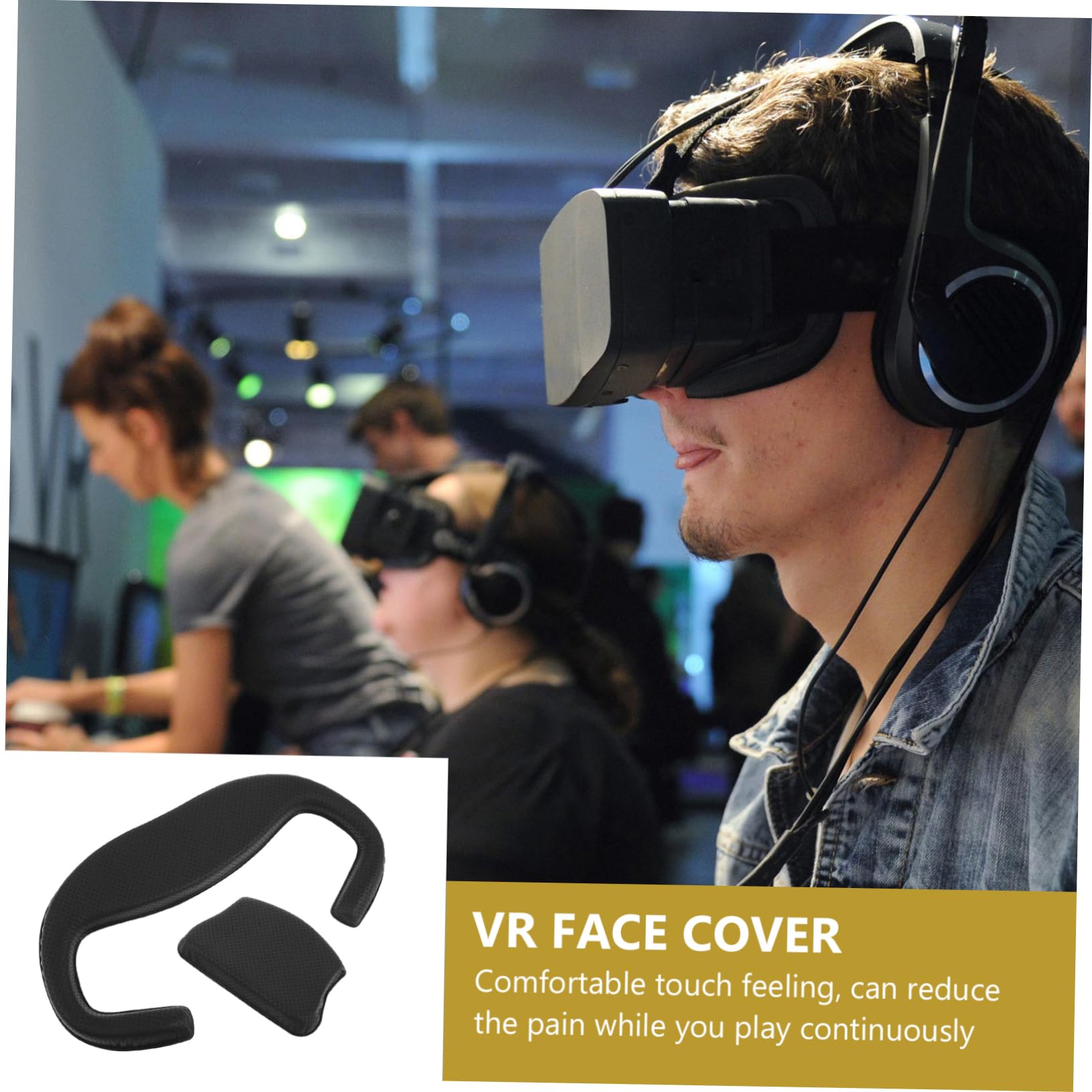 UKCOCO 5sätze Crystal Vr Gesichtspad Ersatz-schwammkissen Für Verbesserten Komfort Und Lichtblockierung Kompatibel Mit Vr Headsets Leicht Und Tragbar Hautfreundliches Material