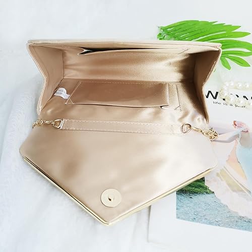 Miniatura 5 de Bolsas de noche para mujer, bolso de mano pequeño, lindo y clásico, cruzado, para fiesta de boda formal, con cadena desmontable