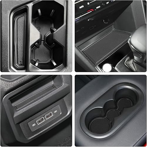 Auovo Alfombrillas antipolvo para Volkswagen VW Tiguan accesorios 2024 2023 2022 2021 2020 2019 2018 personalizados portavasos, puertas y consolas