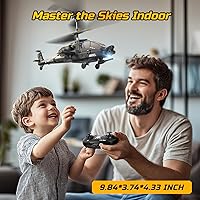 Vista 7 de DEERC RC Helicopter, RC Plane for Kids and Adults, 2.4GHz Remote Control Helicopter, 26 Mins Flight Time, LED Lights & Altitude Hold, 2