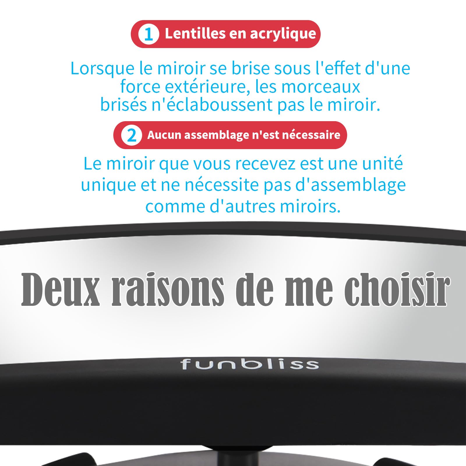 Joli Siège De Sécurité Pour Bébé Rétroviseur Réglable Intérieur De