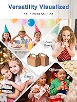 Vista 6 de 12 Piezas Cajas Pequeñas de Dulces para Fiestas, Bolsas de Regalo de Dulces, Galletas y Golosinas de 6 Pulgadas, Caja Triangular para Fiesta