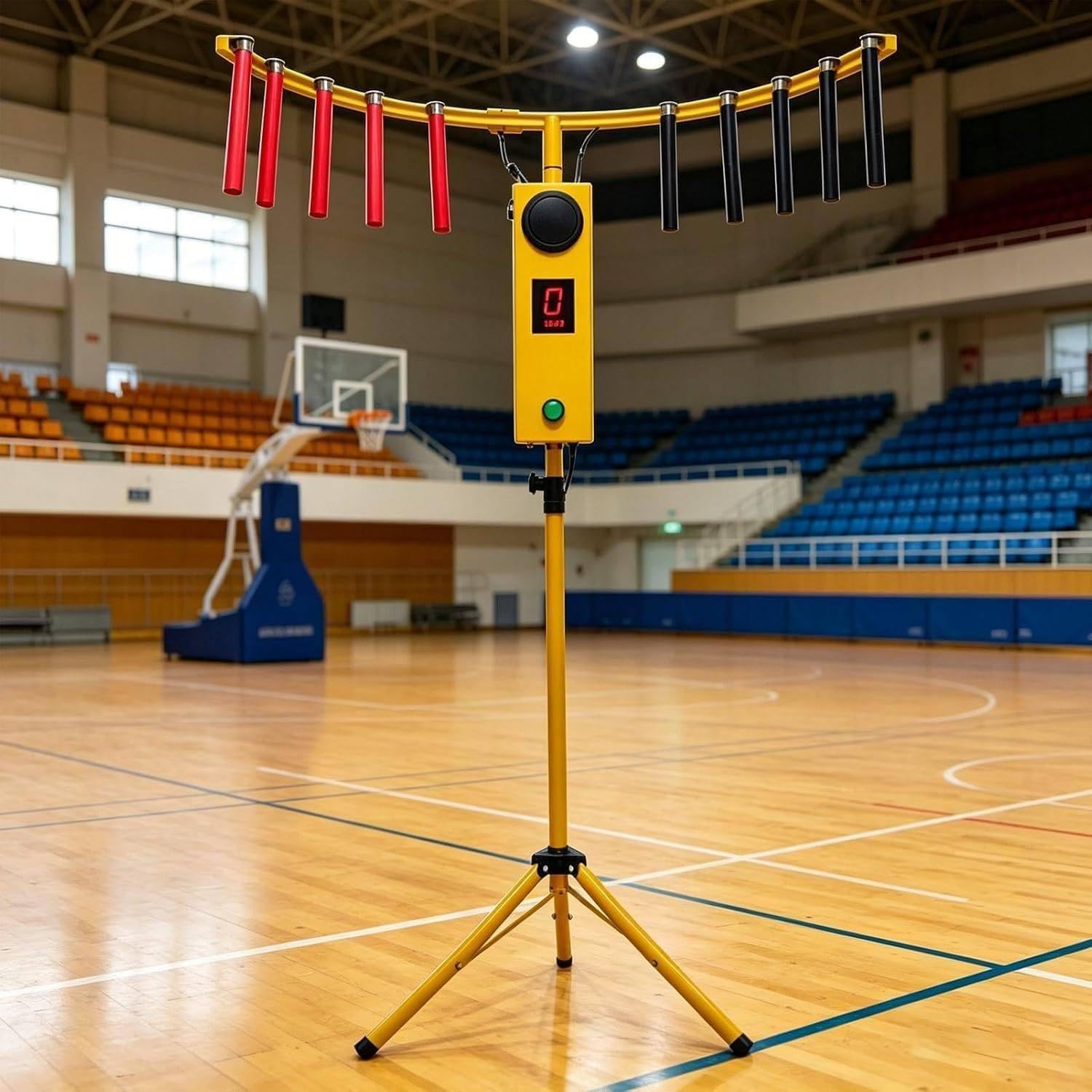 FJYAWEN 10-Stick Catch Arcade Game Machine for Hand-Eye Coordination Yellow