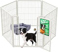 Vista 48 de FXW Homeplus Unleashed Corralito para Perros de Interior - Juego Sin Estrés y Seguro, Resistente de 40 Pulgadas 6 Paneles Corralito para Perros Negro