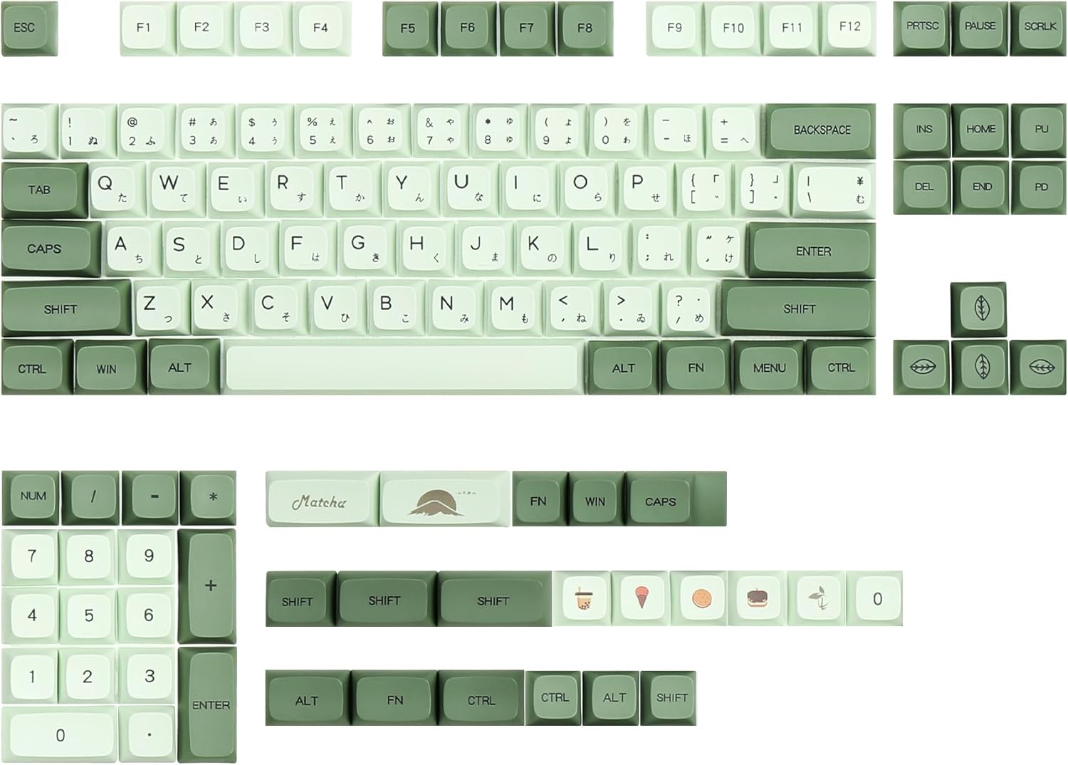 Happy Balls PBT XDA Profile Keycaps Custom Cherry MX Keyset US Layout Dye Sub Key Caps for 61 65 68 75 84 87 96 98 104 108 MX Switches Mechanical Keyboards (Pink White-English)