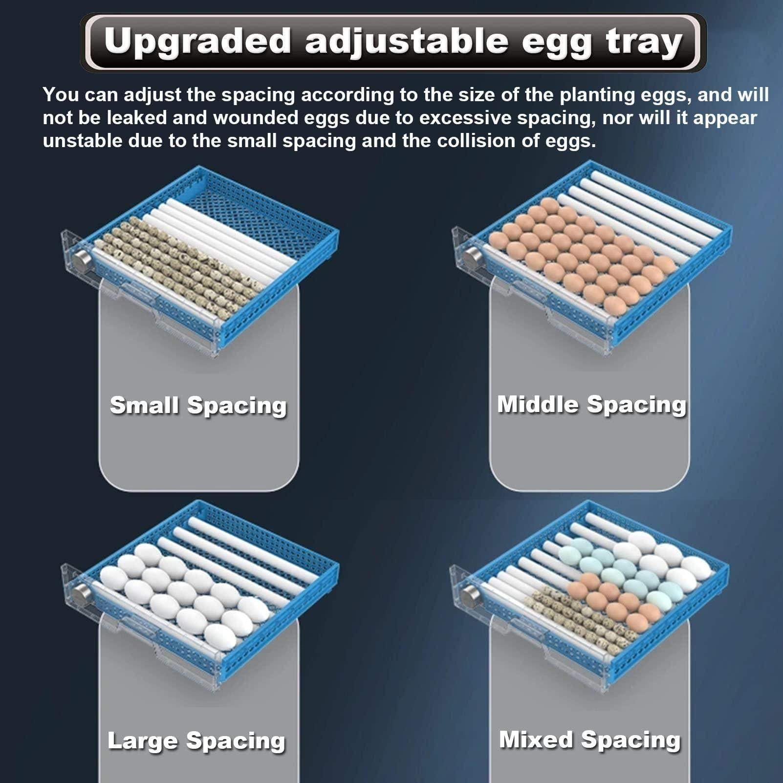 Incubatrice A LED Ad Alta Efficienza con Controllo della Temperatura E Rotazione delle Uova, Incubatrici per Uova con Ventilazione Automatica per La Schiusa di Polli, Anatre E Oche 300eggs