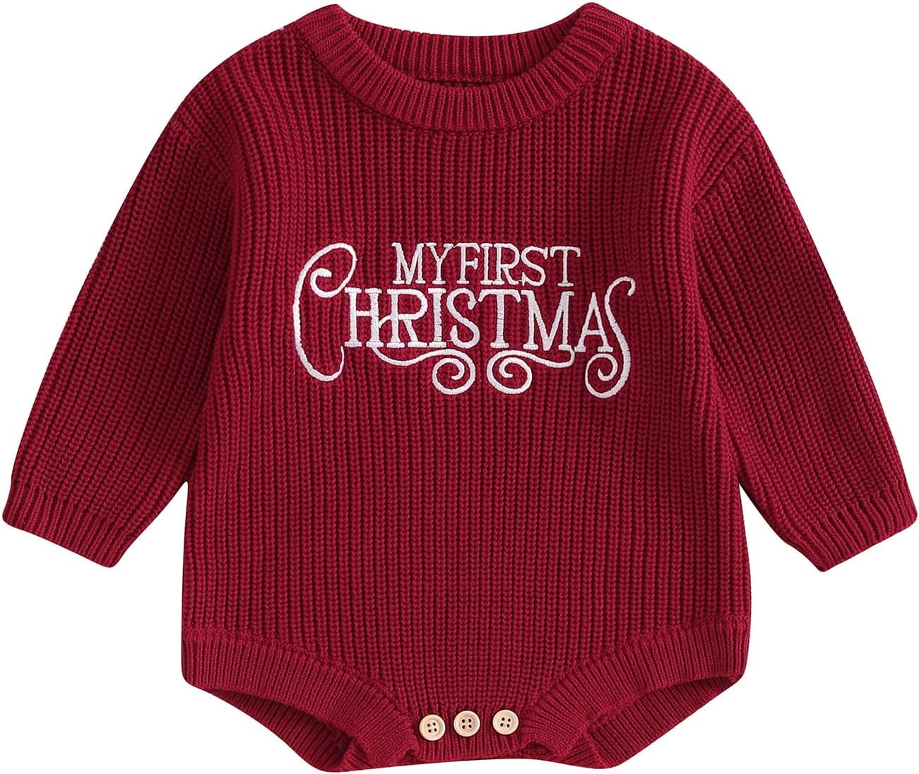 Newborn Baby Girl Boy Christmas Outfit Long Sleeve Knit Oversized Sweater Romper Warm Bodysuit Fall Winter Clothes Newborn Baby Girl Boy Christmas Outfit Long Sleeve Knit Oversized Sweater Romper Warm Bodysuit Fall Winter Clothes