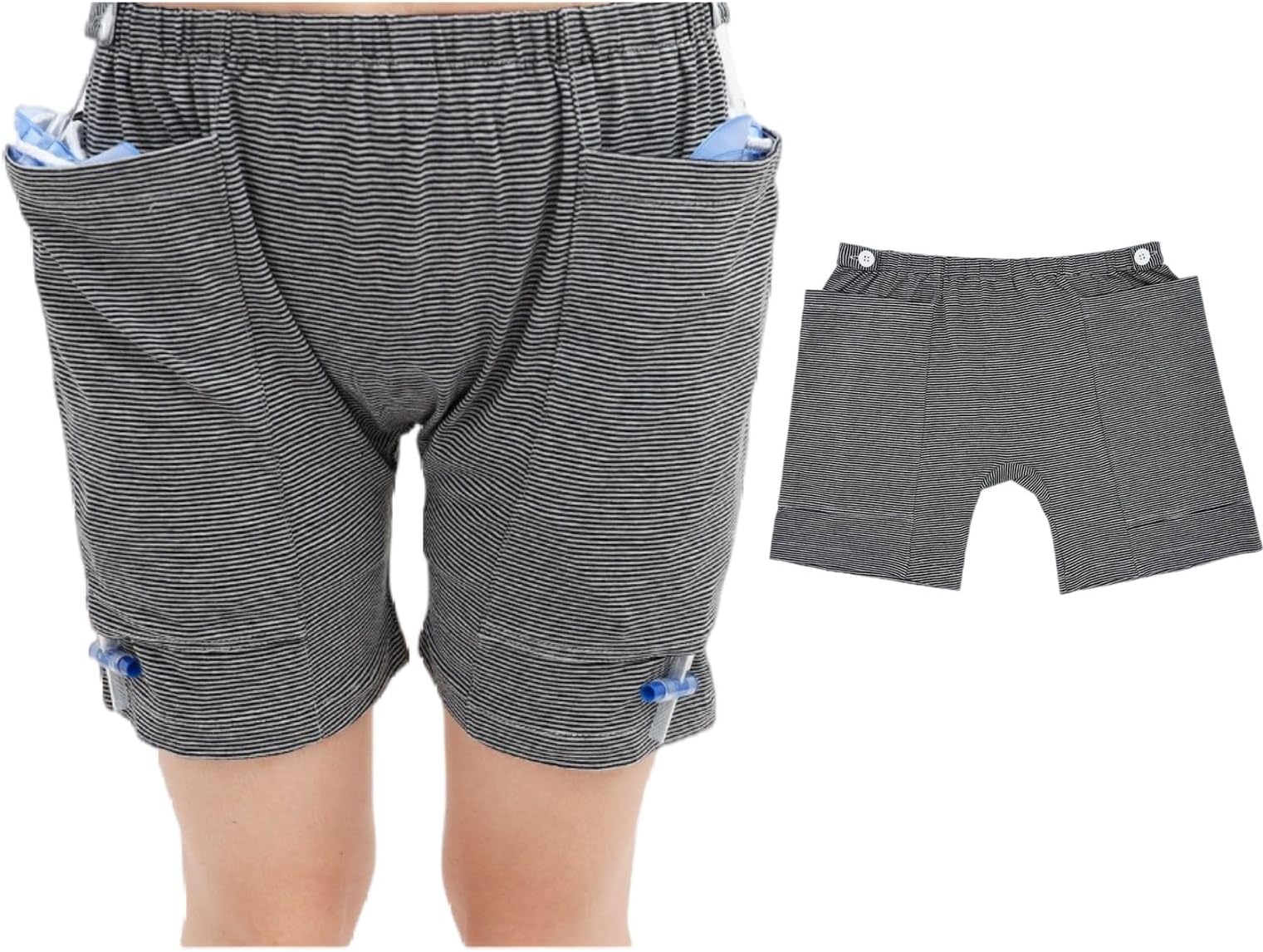 Incontinence Care Trousers, Catheter Underwear for Elderly with Double Pockets, Urinate Drainage Bag Pants for Catheter Nephrostomy Bag for Incontinence and Ostomy Patients (Women, M)