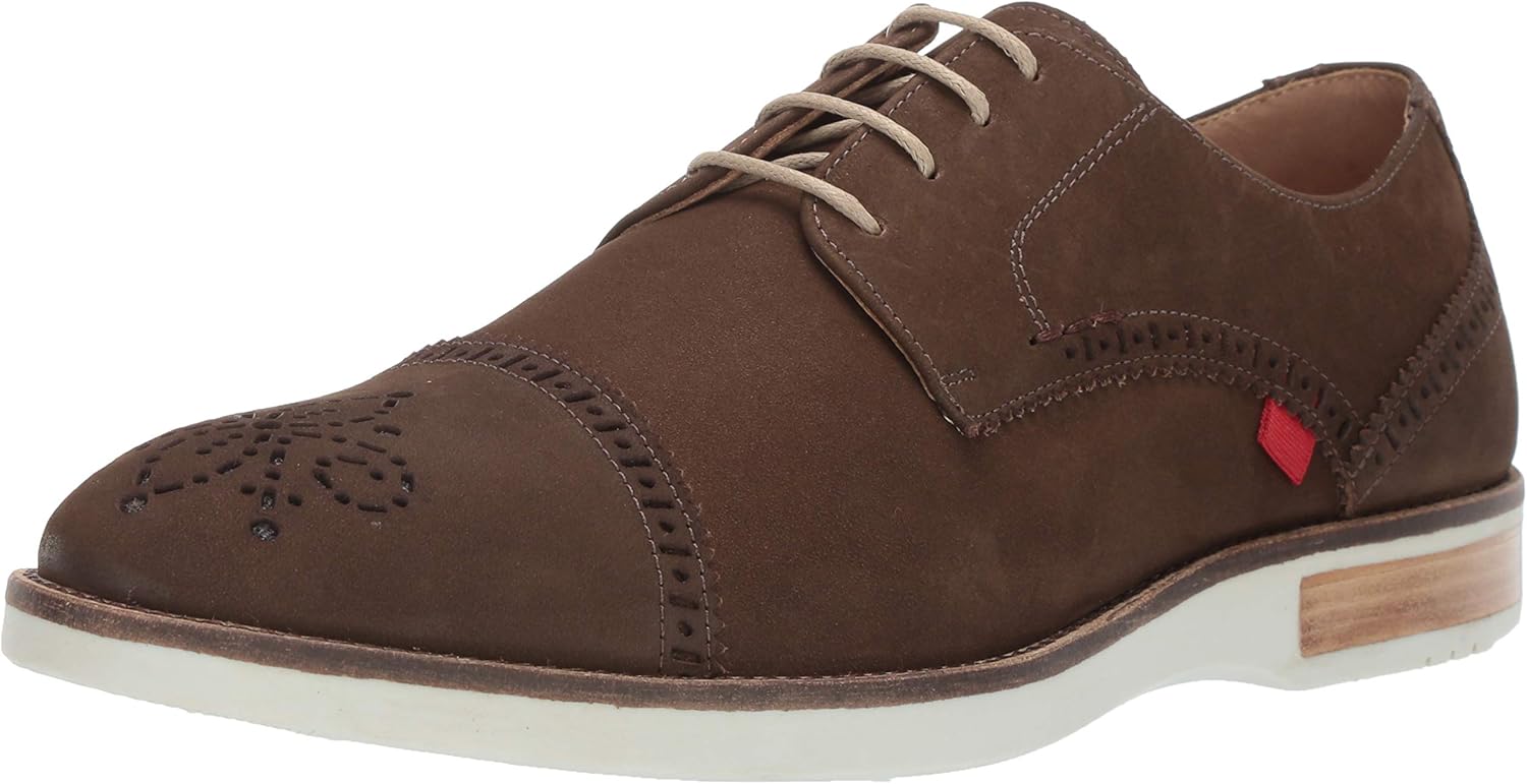 Marc Joseph New York Men's Leather Fulton Street Oxford, Olive Nubuck, 11 D(M) US