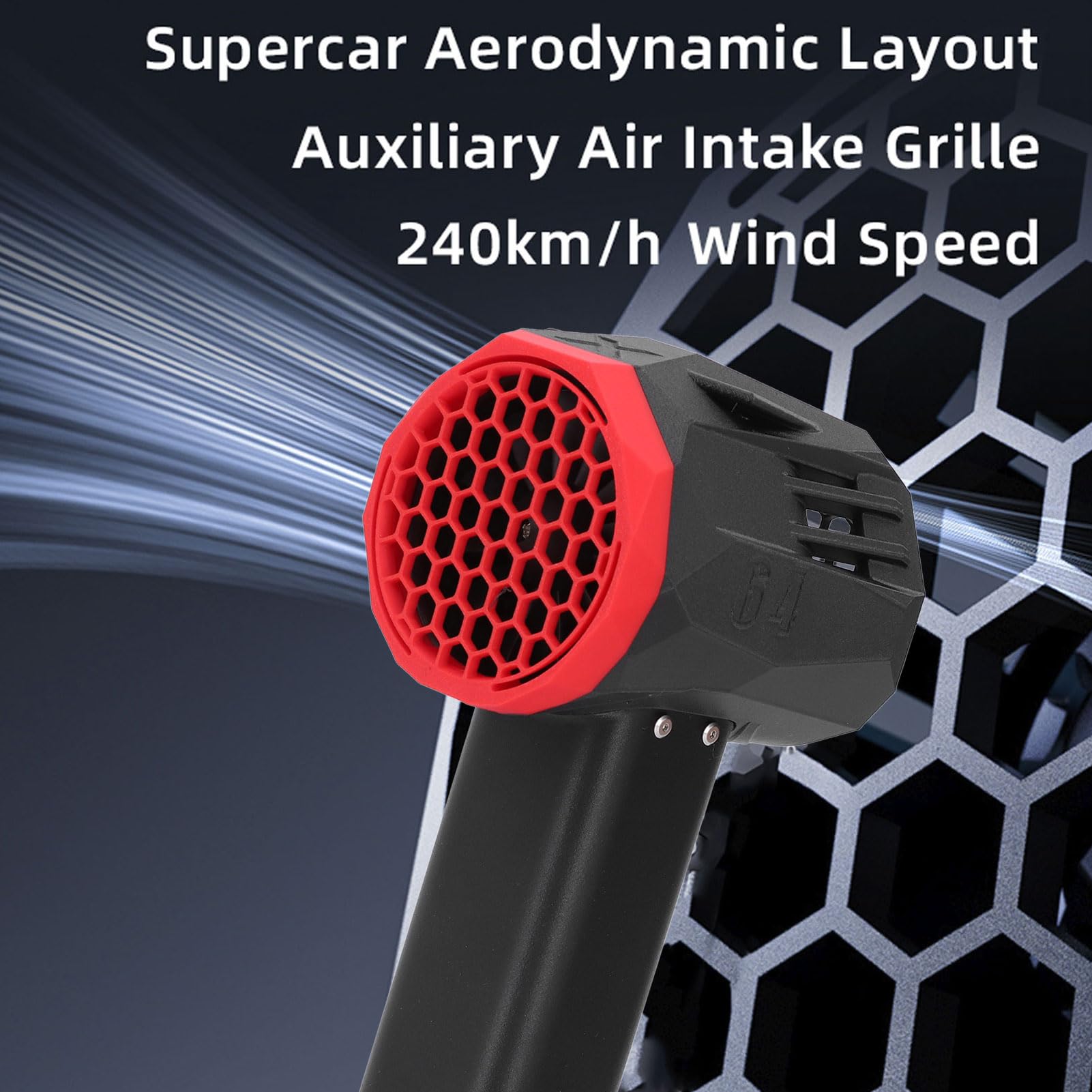 Soplador de Aire Eléctrico Motor sin Escobillas de 64 Mm Empuje de 1400 G Velocidad del Viento de 240 Km/h Soplador de Aire para Secador de Automóvil Con Entrada Auxiliar Aerodinámica Ambos