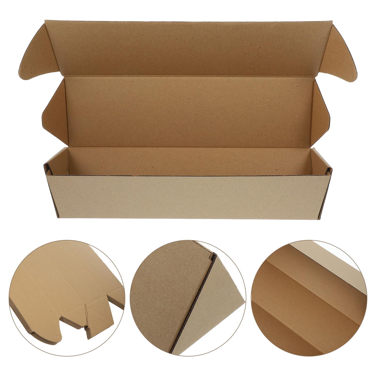 Caja Triangular de Cartón Kraft de 10 Piezas para Almacenamiento y Transporte, Fácil Montaje y Sostenible, Adecuado para Mudanzas y Envío de Documentos