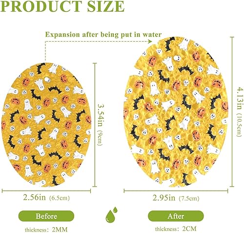 Miniatura 9 de Esponjas de cocina para lavar platos, esponjas de cocina para el hogar, esponja absorbente reutilizable hojas de arce de otoño