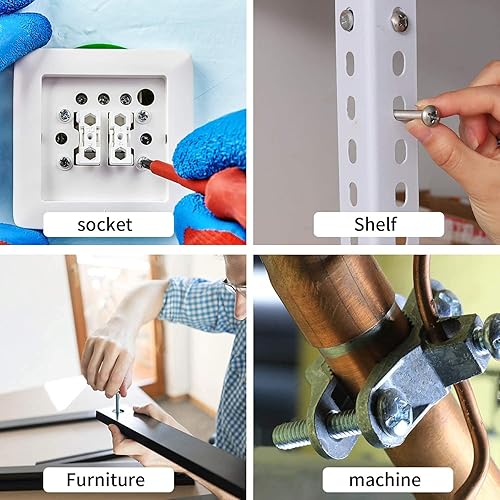 Miniatura 8 de Yinpecly Tornillos de máquina extra largos M4-0.028 x 2.362 in Tornillos de máquina de tracción de tornillo de cabeza plana métrica Phillips Drive