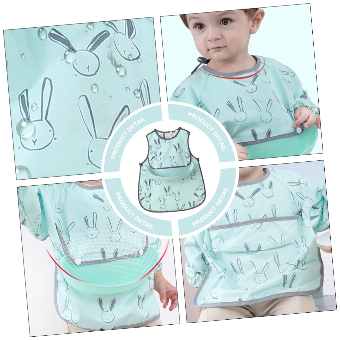 ibasenice 2 Sets Latzhosen Für Kinder Overol Para Niño Kleinkindschürze Kinderschürzen Langärmelig Säuglingskittel Babyschürze Essschürze Babykittel Kindermahlzeit Polyesterfaser
