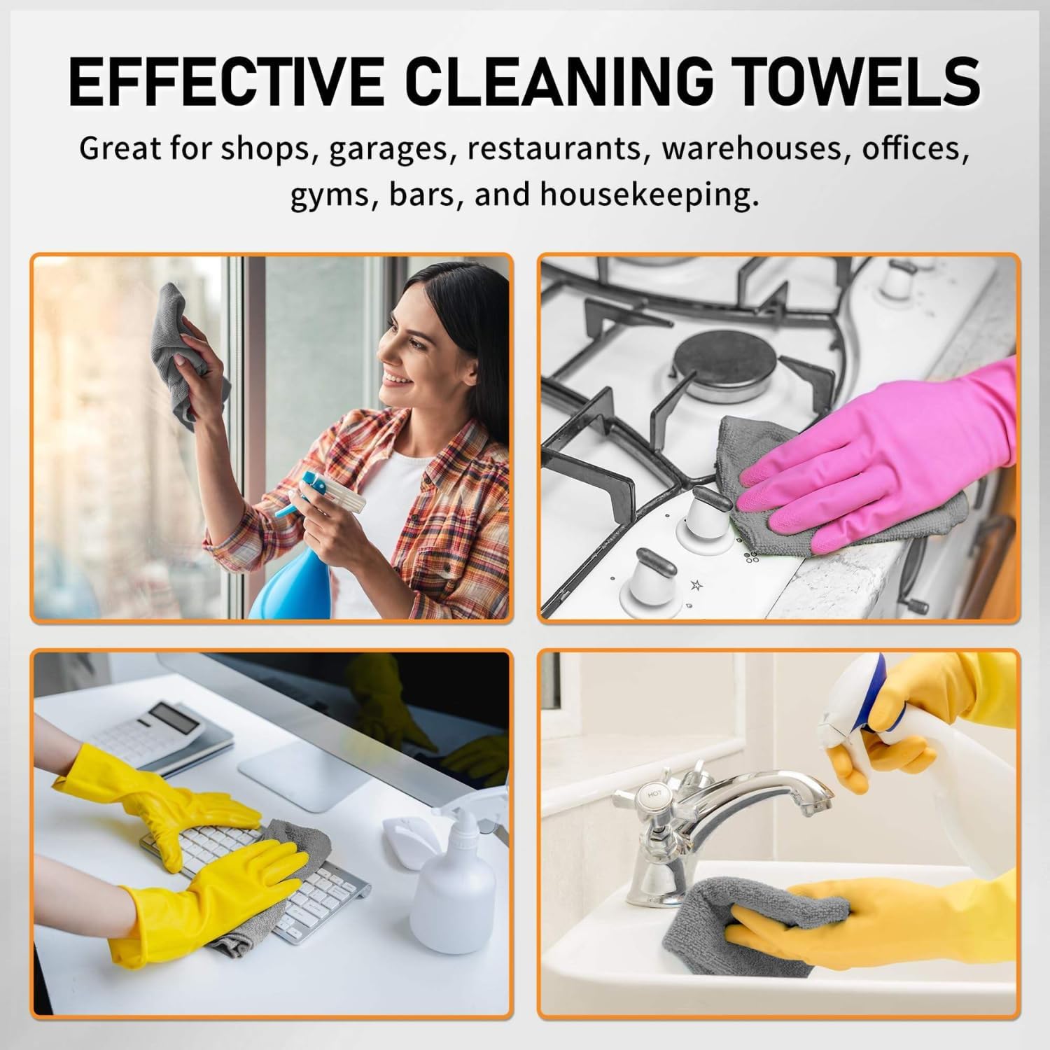KEMLOZE Microfiber Cleaning Cloth Roll | Reusable & Washable Kitchen Towel Roll | Super Absorbent Cleaning Towels for Kitchen & Home | 20 Sheets (25 x 26 cm)-Pack of 1 3
