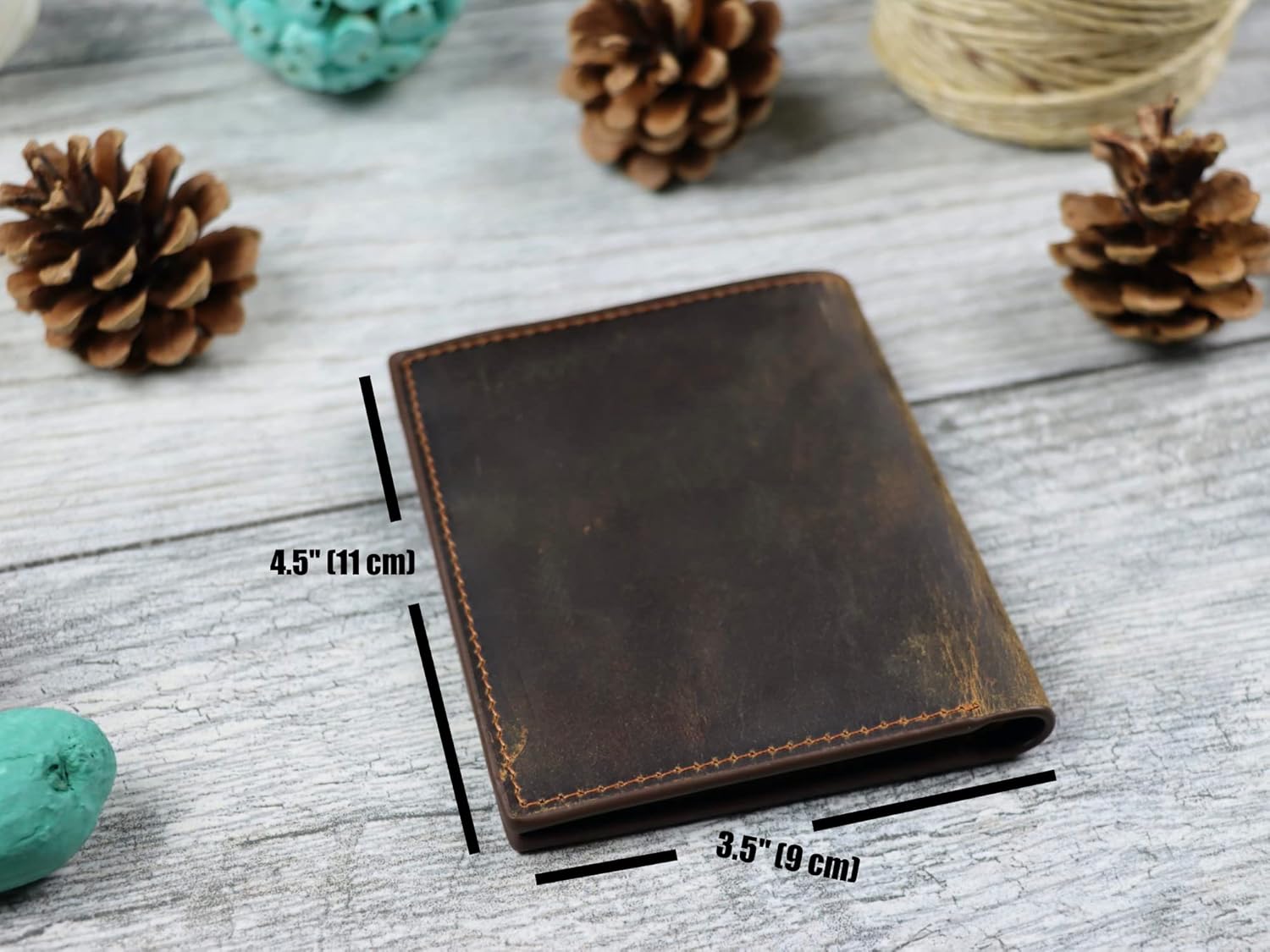 Personalized Leather TRIFOLD WALLET, Bifold ID Holder, Cash Wallet, Monogrammed Gift For Him, Add Initial Name and Text