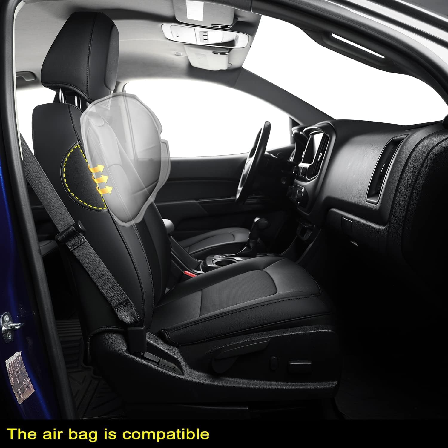 Covertopia Chevy Colorado and GMC Canyon Seat Covers, fit for 2023 2024 2025 Colorado and Canyon Crew Cab (Black)