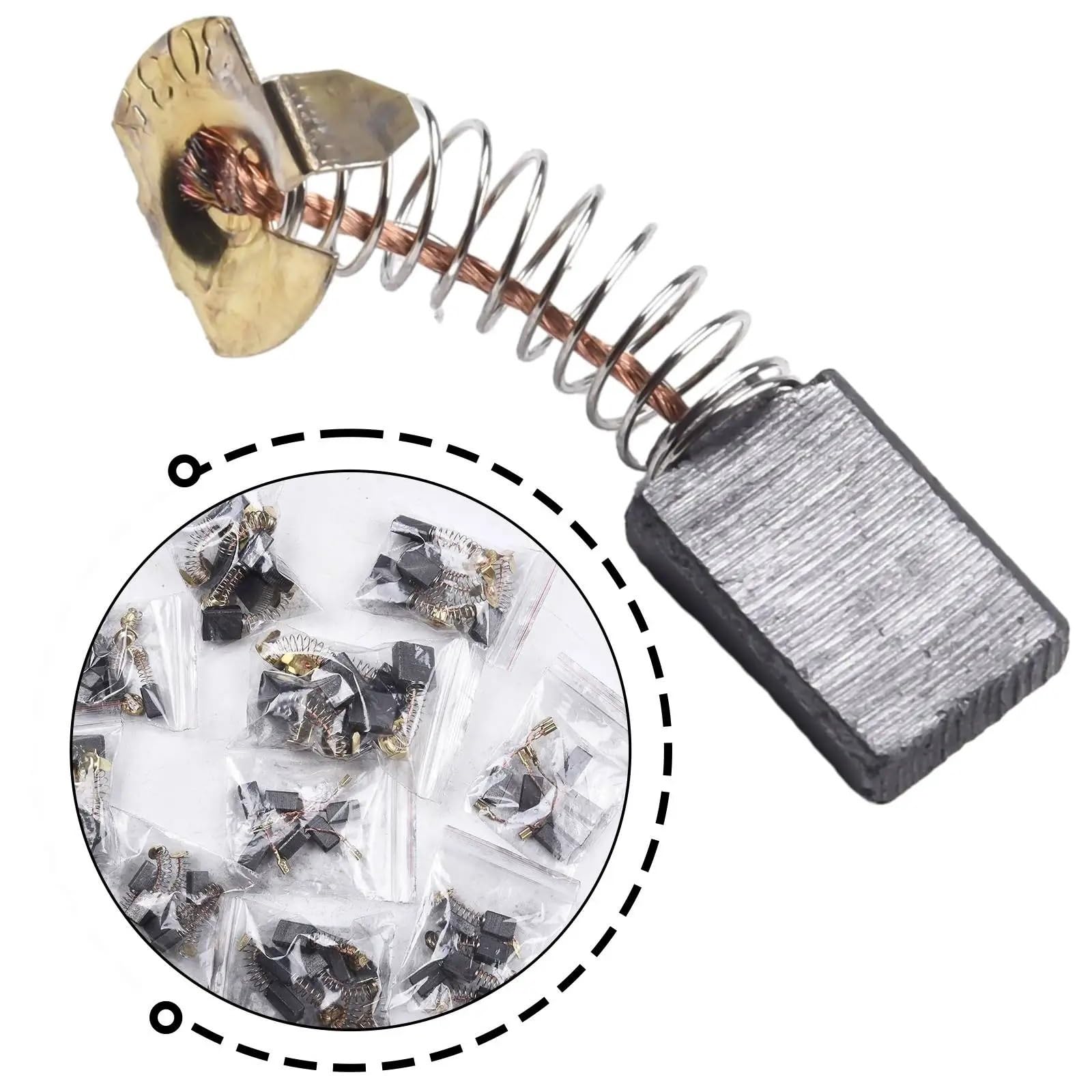 60 piezas de repuesto de martillo eléctrico de cepillo de carbono para taladro de martillo eléctrico, máquina pulidora de corte de cepillo de motor