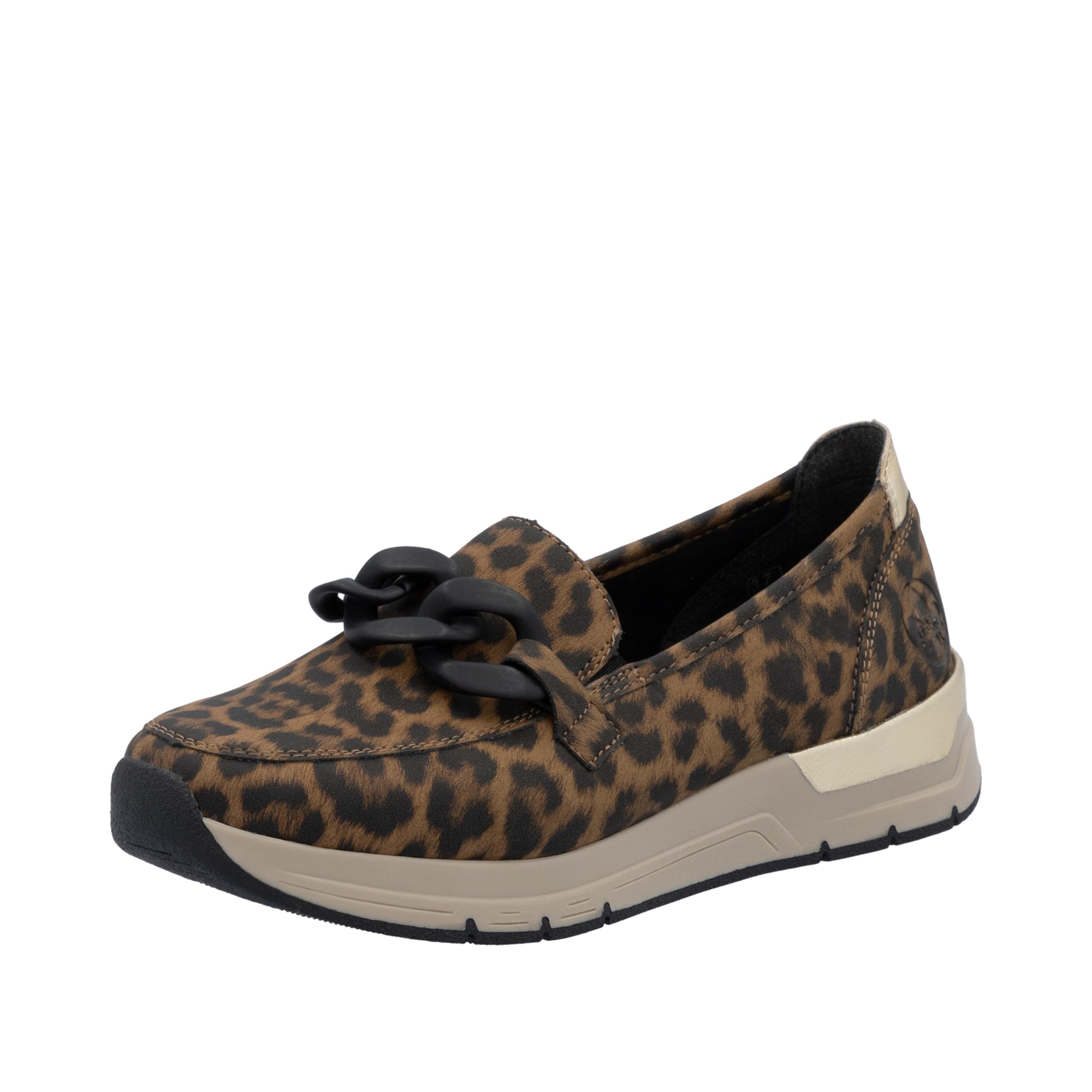 Rieker Dames 58944 mocassin, Zwart, 38 EU