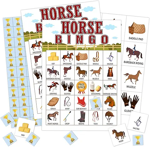 Horse Farm Bingo Cards box