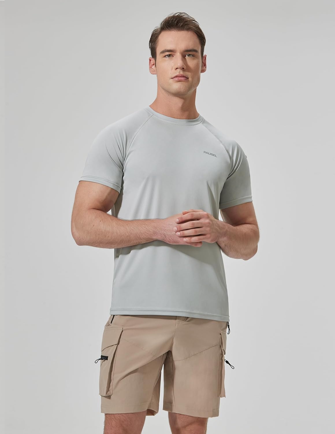 Men's Rash Guard Swim Shirts Short Sleeve UV Sun Protection Quick Dry UPF 50+ SPF Fishing Beach Water Shirt - Image 3