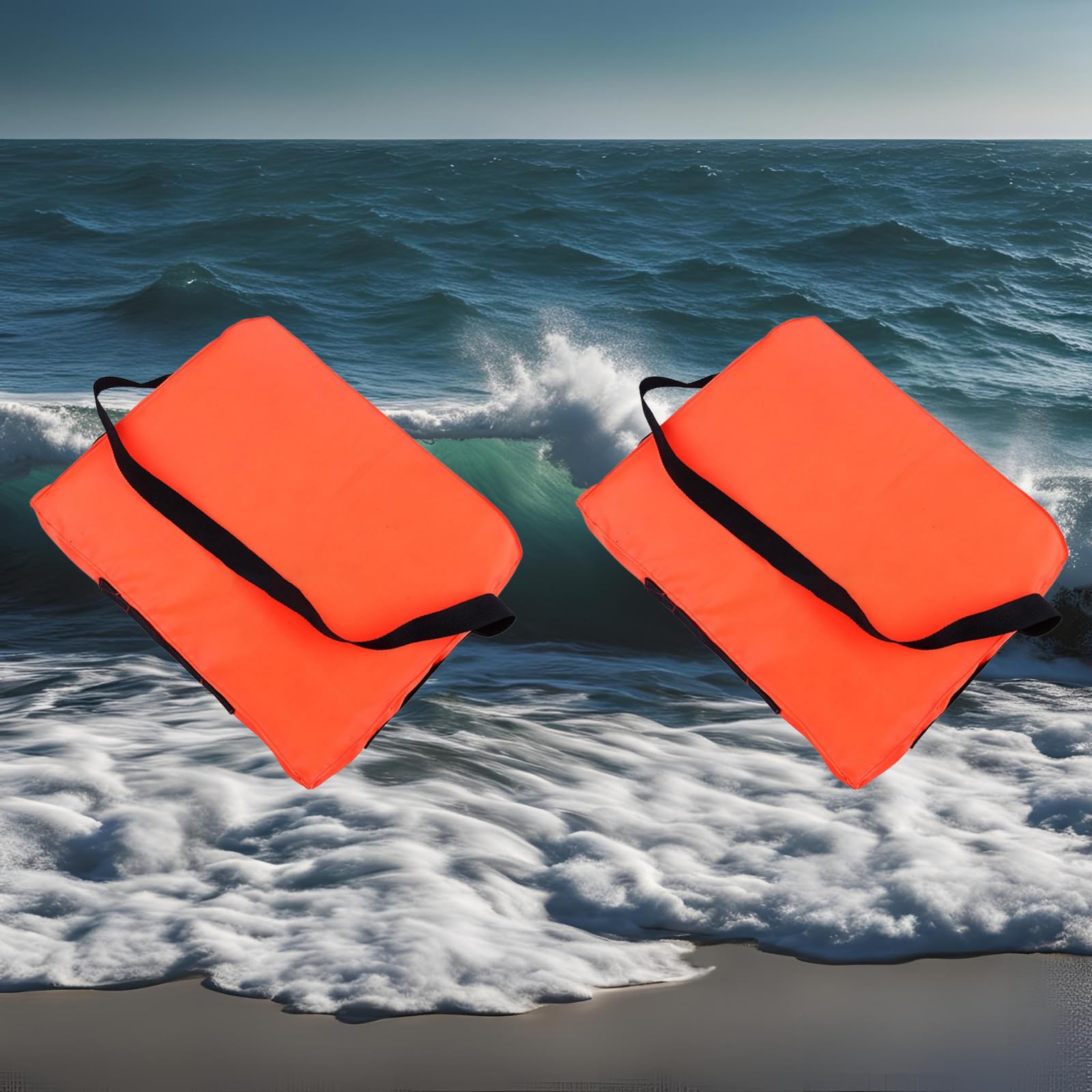 Dispositivo de flotación lanzable para barco, dispositivo de flotación lanzable para navegación, cojín de barco de 18 x 14 pulgadas de alto y cojín de lanzamiento para barco con correa a prueba de