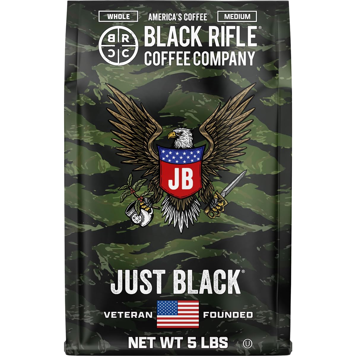 Amazon.com : Black Rifle Coffee Company Just Black, 5 lb Bag