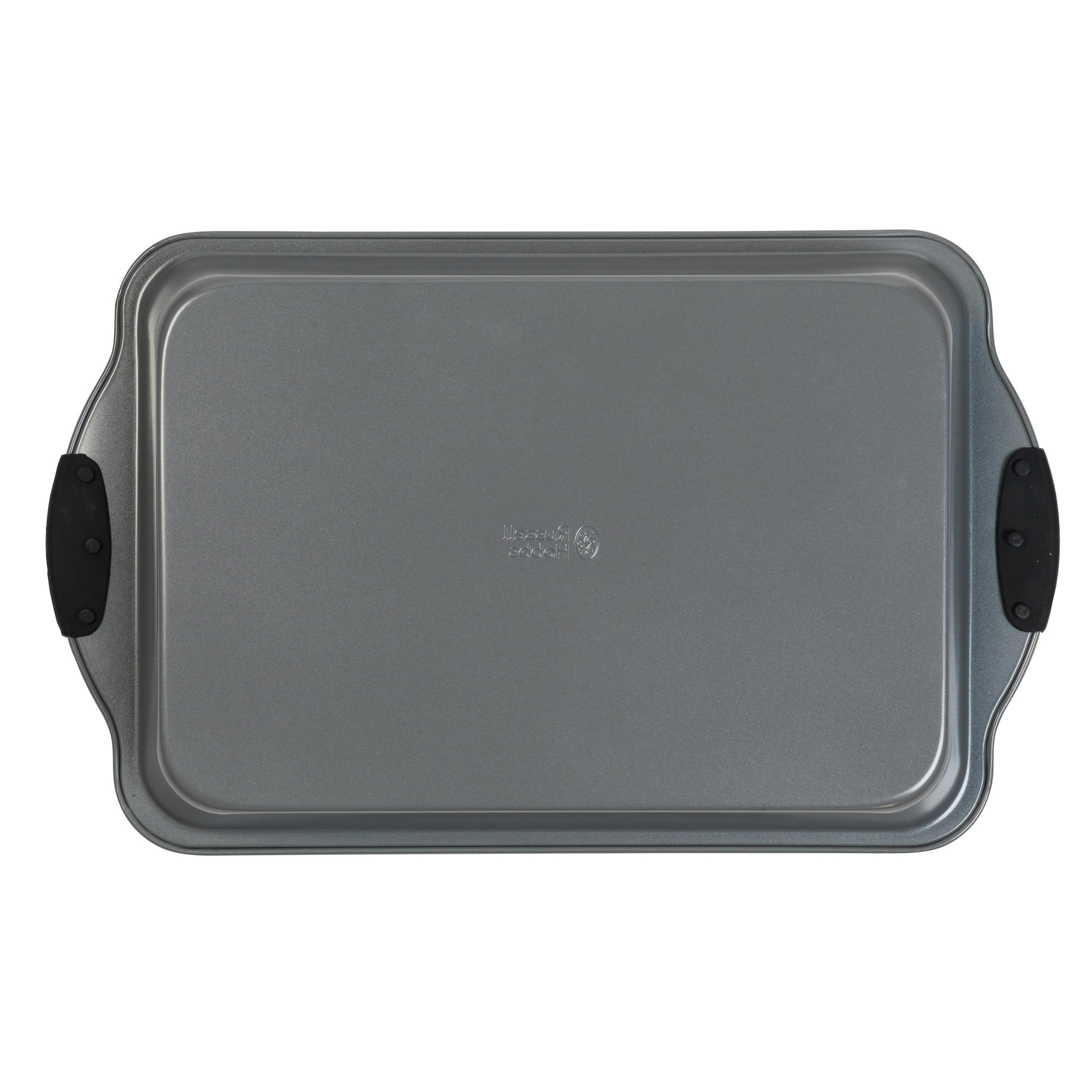 Russell Hobbs Pearlised Plat de Cuisson Rectangulaire 40cm, Plat à Four Avec Poignées Antidérapantes en Silicone, Plat Rôtissoire Anti-Adhésif en Acier Carbone, Sans PFOA, Passe au Four Jusqu'à 200°C