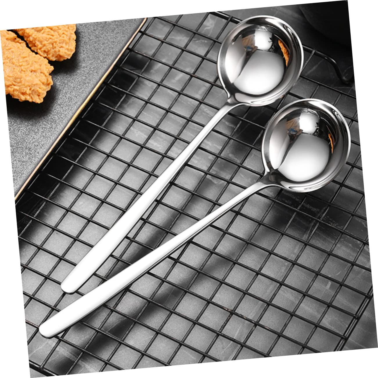 Amosfun 6 Pz Cucchiaio in Acciaio Inossidabile Cucchiaio Di Riso Da Minestra Multifunzione Di Porridge Paletta Da Tè Cucchiai Da Mestolo Cucchiai Per Mescolare Silver