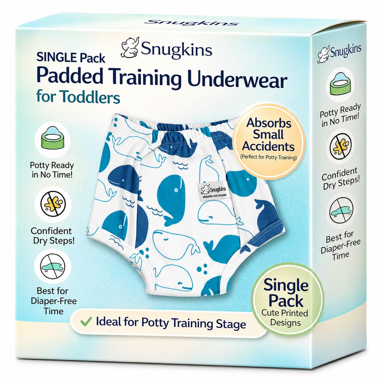 SNUGKINS Potty Training Pull-up Pants | Padded Underwears for Babies/Kids/Toddlers.-image-0