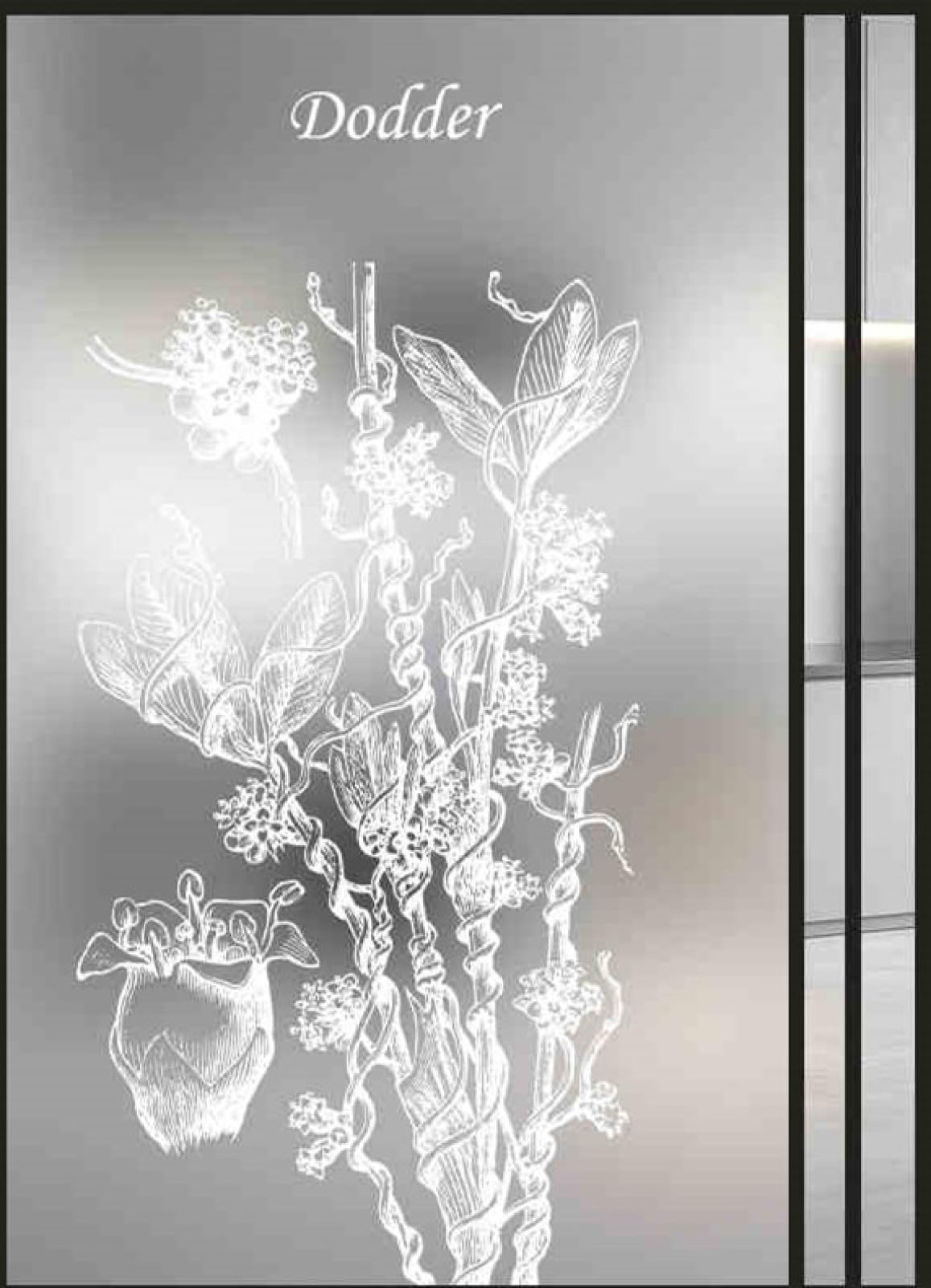 Window Film Privacy White Plants Glass Frosted Privacy Film For Glass Windows Static Cling No Glue Window Films Covering Self Adhesive Anti Uv For Office Bathroom Home 60x100cm/1pcs