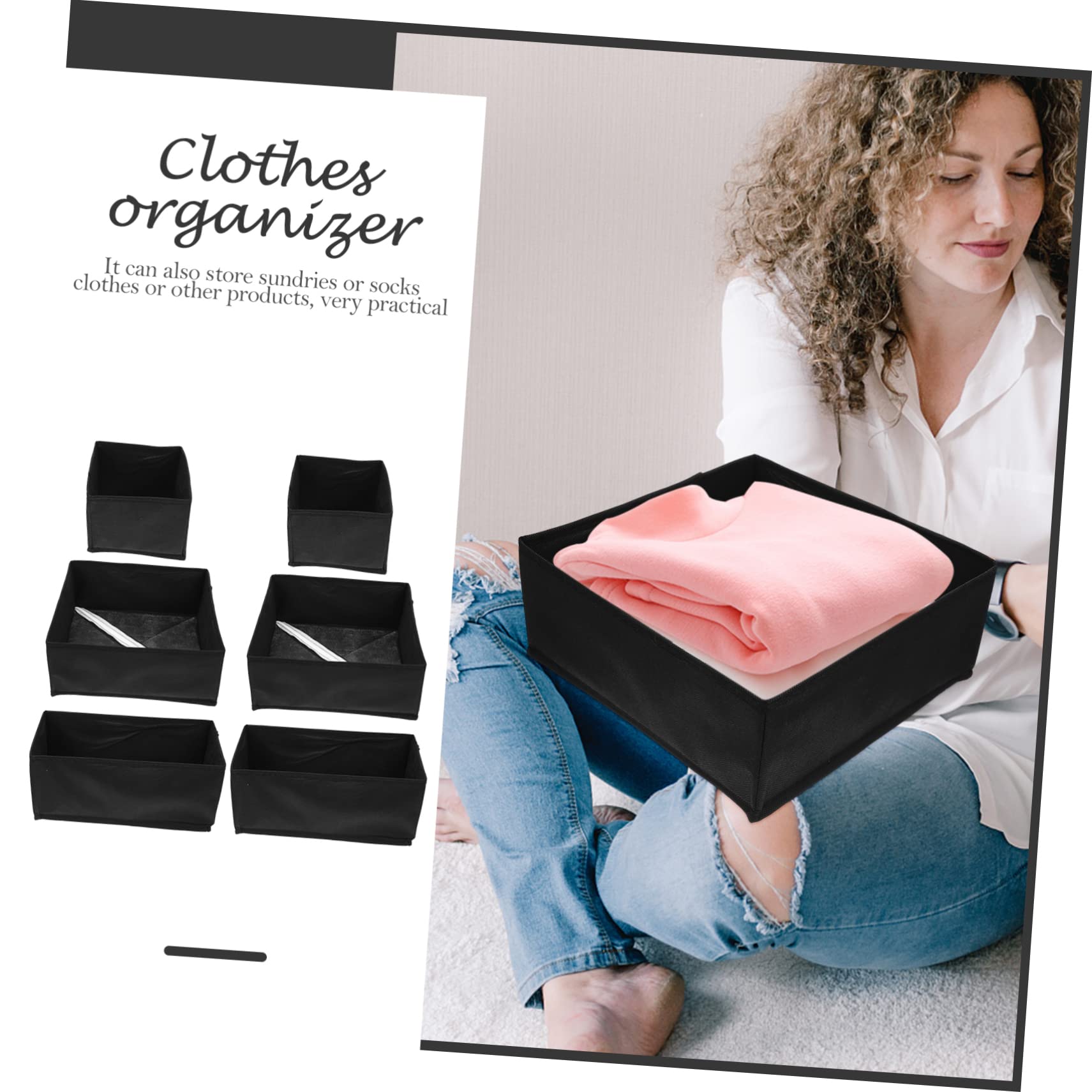 ULTECHNOVO 6pezzi Custodia Per Contenitore Vestiti Scatole -oggetti Cestini -biancheria Intima Organizer Per Vestiti Per Ragazza