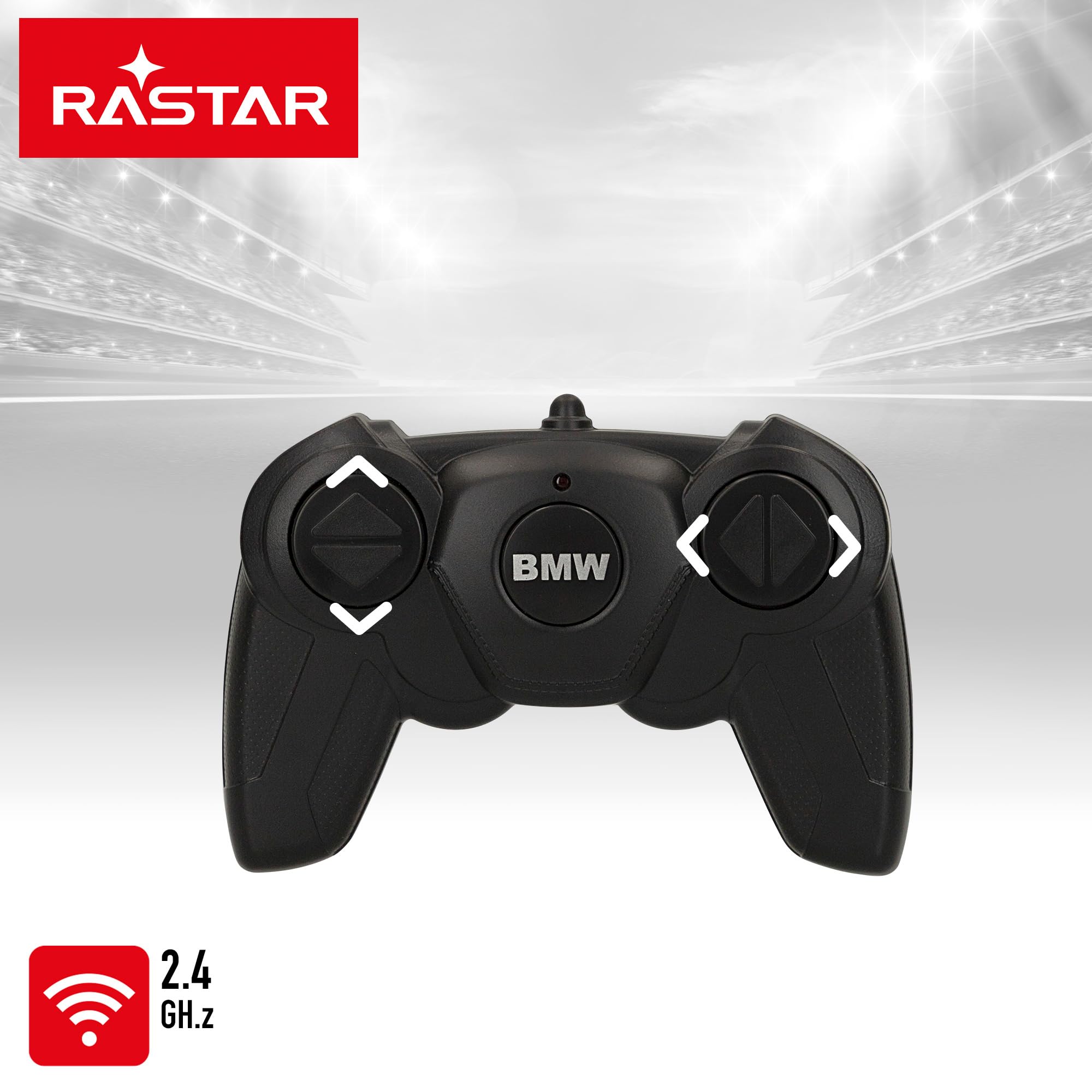 ColorBaby Rastar samochód zdalnie sterowany, BMW M4 CSL, oficjalna licencja, skala 1:16, ze światłem, matowy czarny, samochody zdalnie sterowane, pojazd zdalnie sterowany, pilot zdalnego sterowania,