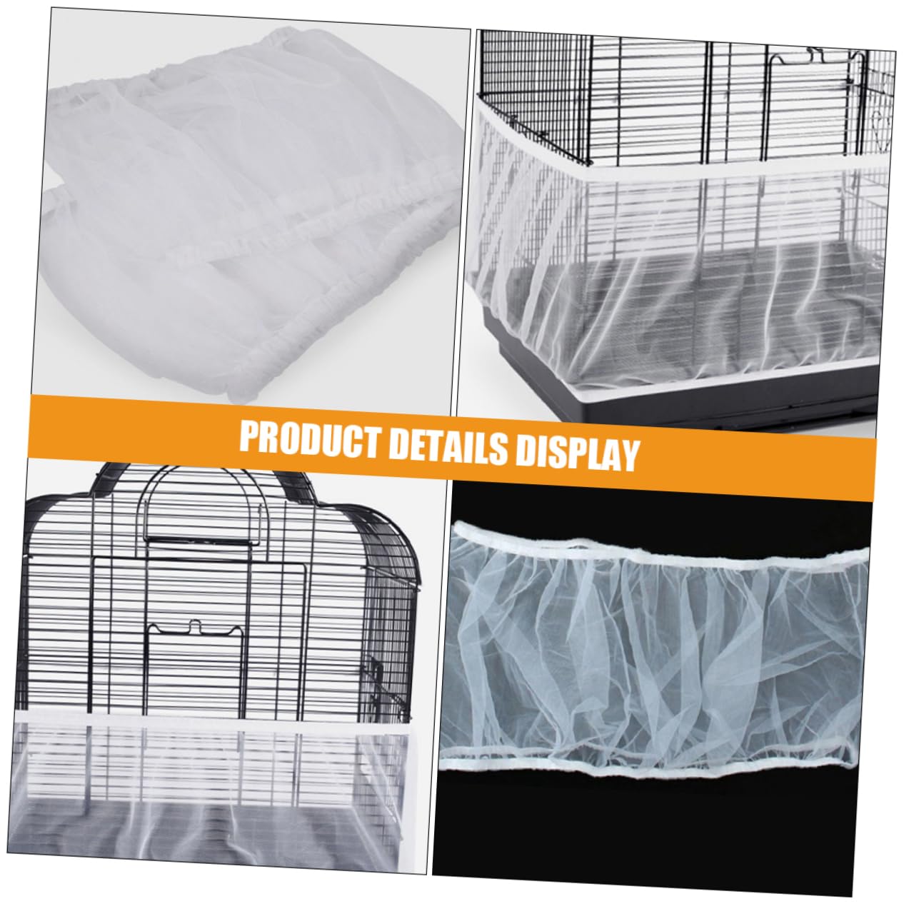 Levemolo Bird Cage Dust Cover Stretchy Mesh Net Protector for Parrots Durable Cage Accessories for Clean and Healthy Environment