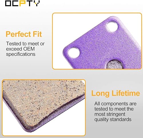 Miniatura 3 de OCPTY Pastillas de freno de fibra de carbono para Yamaha Grizzly 350 YFM350FGI 4x4 IRSYFM350G, 2007 08 2009 para Yamaha Big Bear 250 YFM250B