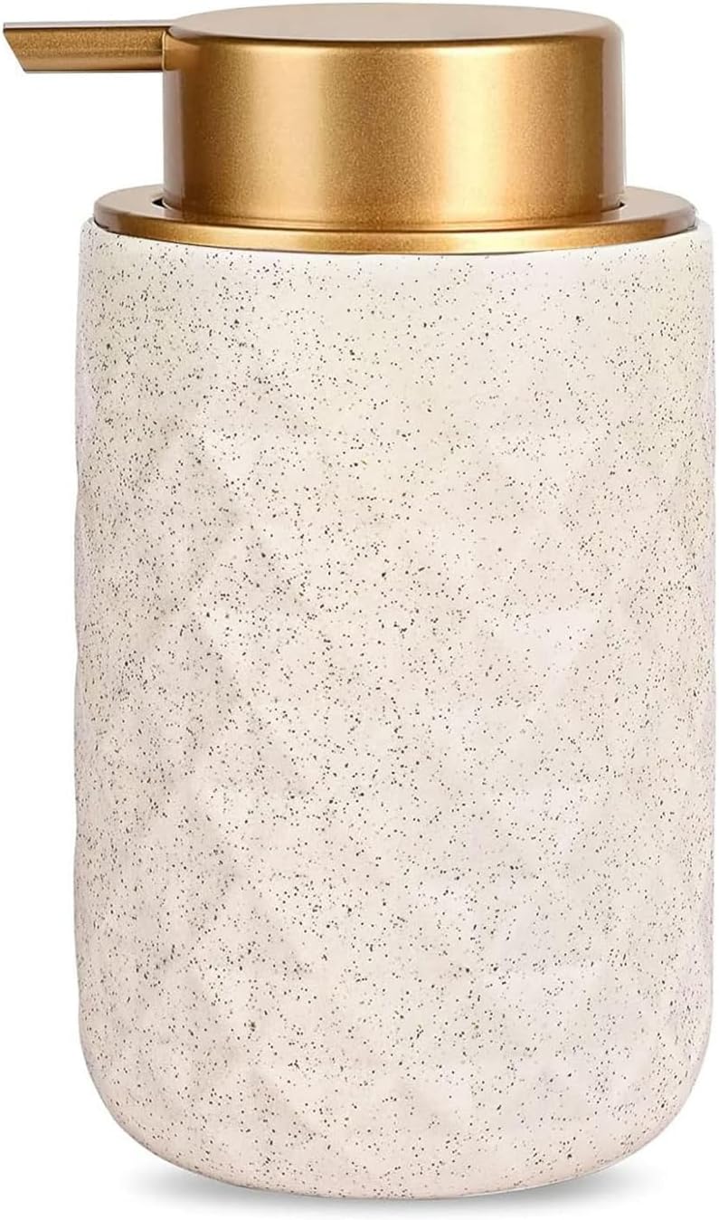 Ceramic Foam Hand Soap Dispenser - 10.15 oz Foaming Soap Dispenser Hand Pump Dispenser, Ceramic Dish Liquid Dispenser for Kitchen,Sylfu Hand Wash Bottle Bathroom