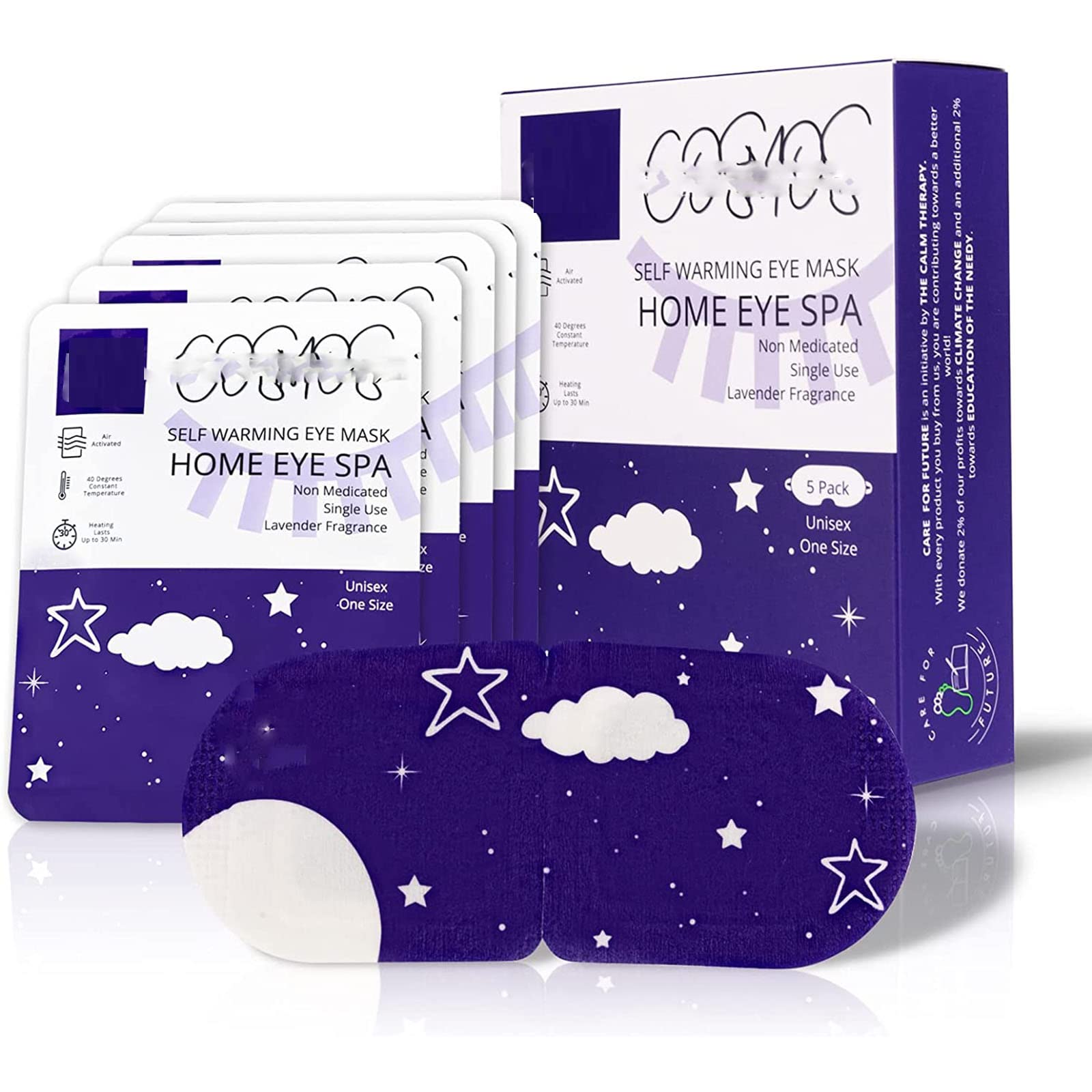 Steam Eye Masks for Eyes, Self Warming Eye Mask for Sleeping, Disposable Heated Eye Mask, Hot Compress for Dry Eyes Dark Circles And Puffiness, Migraine Relief 5PCS