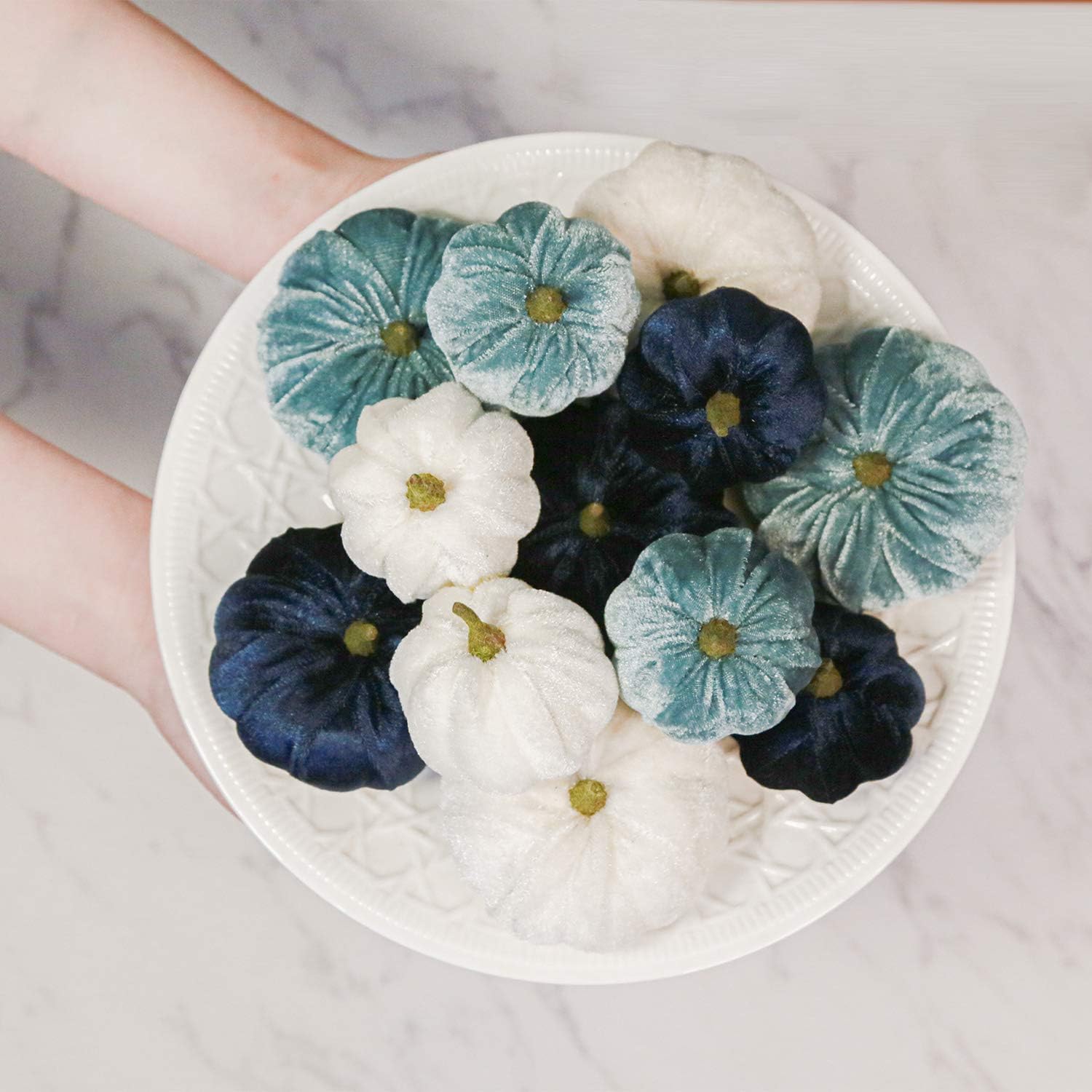 FRANK FLECHTWAREN Zucche Decorative in Terracotta, Set di 12 Amazon