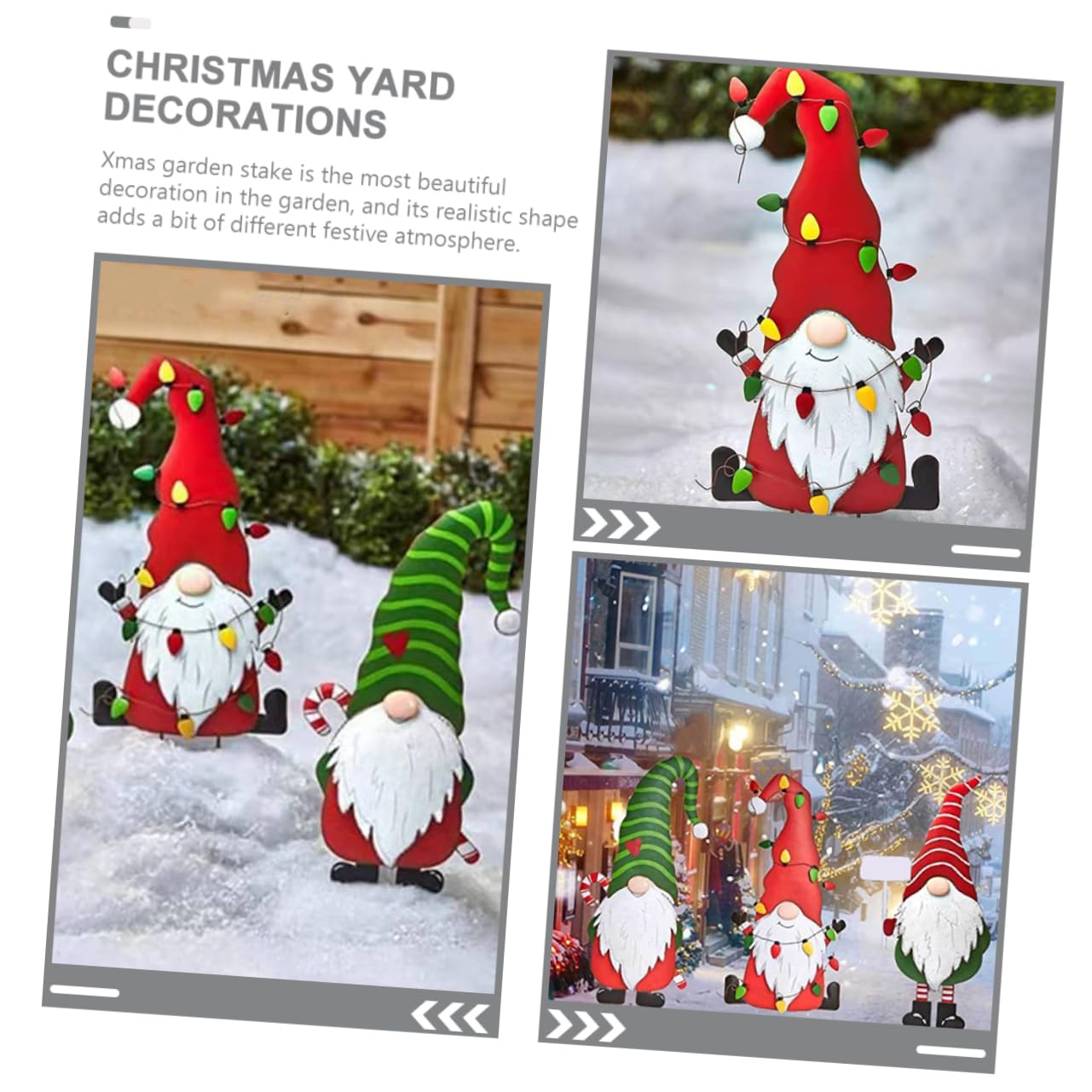 SUPVOX Lot de 2 décorations extérieures pour Le Jardin, Noël, piquets de Jardin, Insertion de Sol, décoration de Noël, de Père, Insert de, décoration de, Plaque