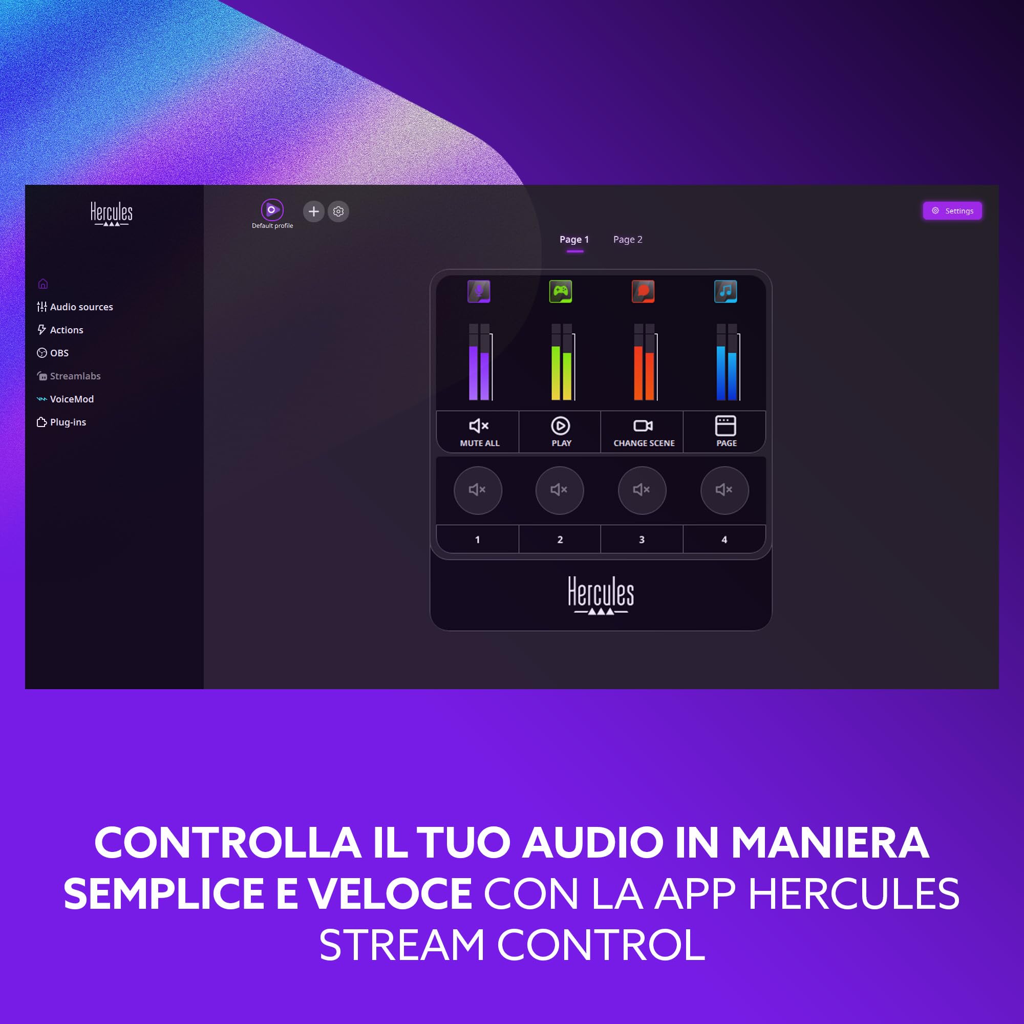 Hercules Stream Starter Kit - Kit Audio Completo per Streaming e Podcast con Mixer Audio Stream 100, Microfono USB HDU-600 e 3 Mesi di Voicemod Pro