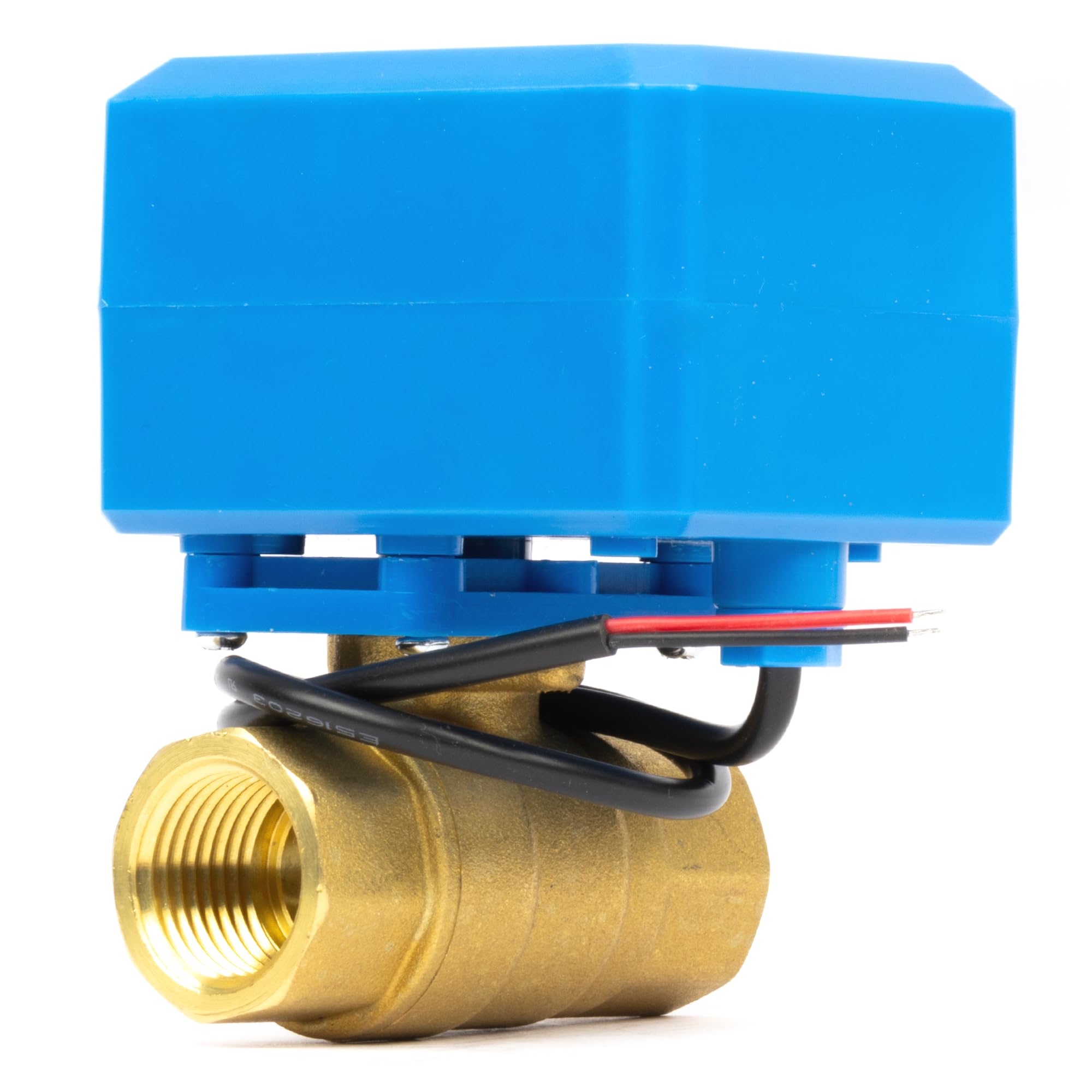 Valvola a sfera motorizzata in ottone da 1/2", ritorno automatico a 2 fili, 9-36 V AC/DC con 3 spie, normalmente chiusa