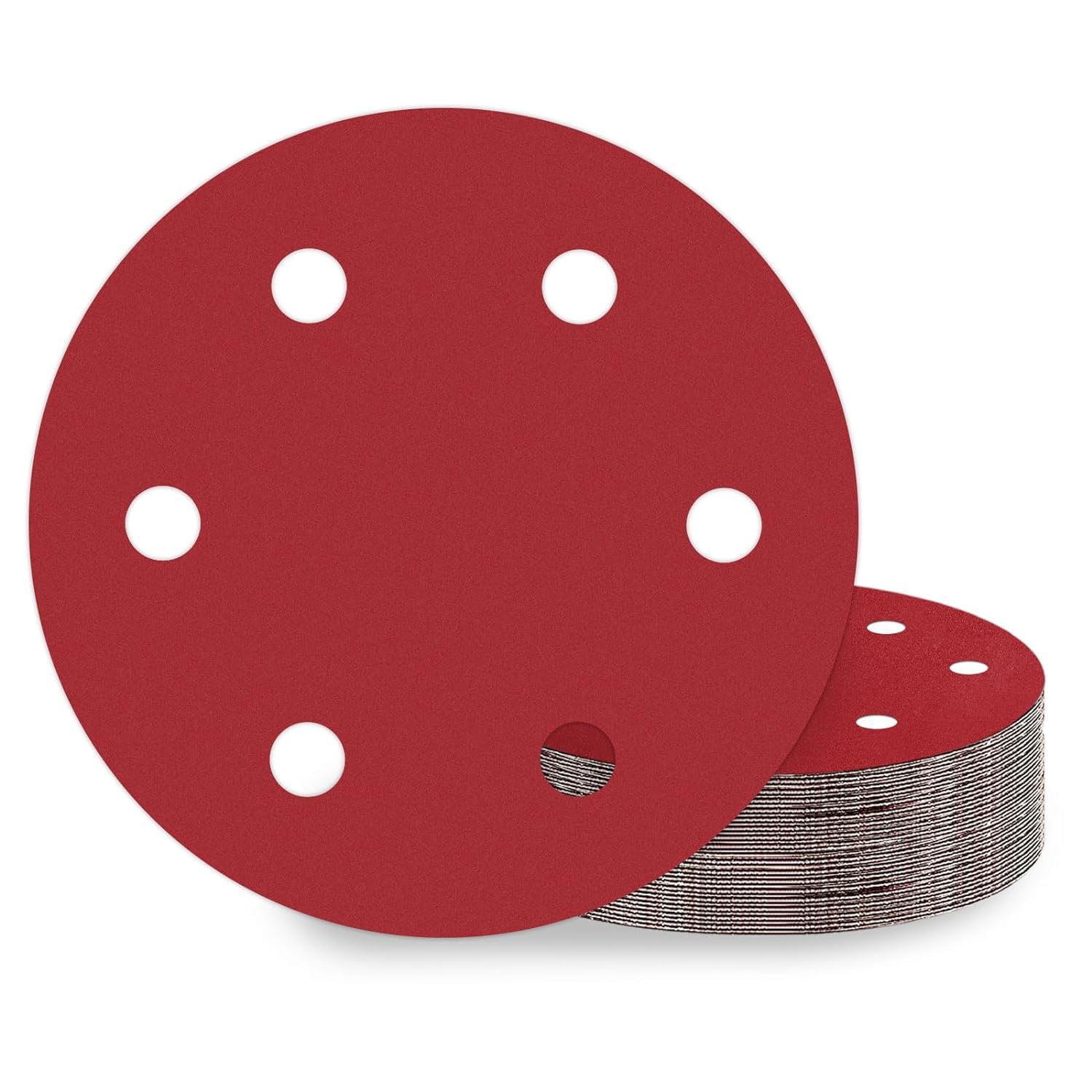 9 Inch Sanding Disc 320 Grit Hook and Loop Sandpaper for 6 Holes Drywall Sander Remove Popcorn Ceiling Sheetrock (30 PCS)